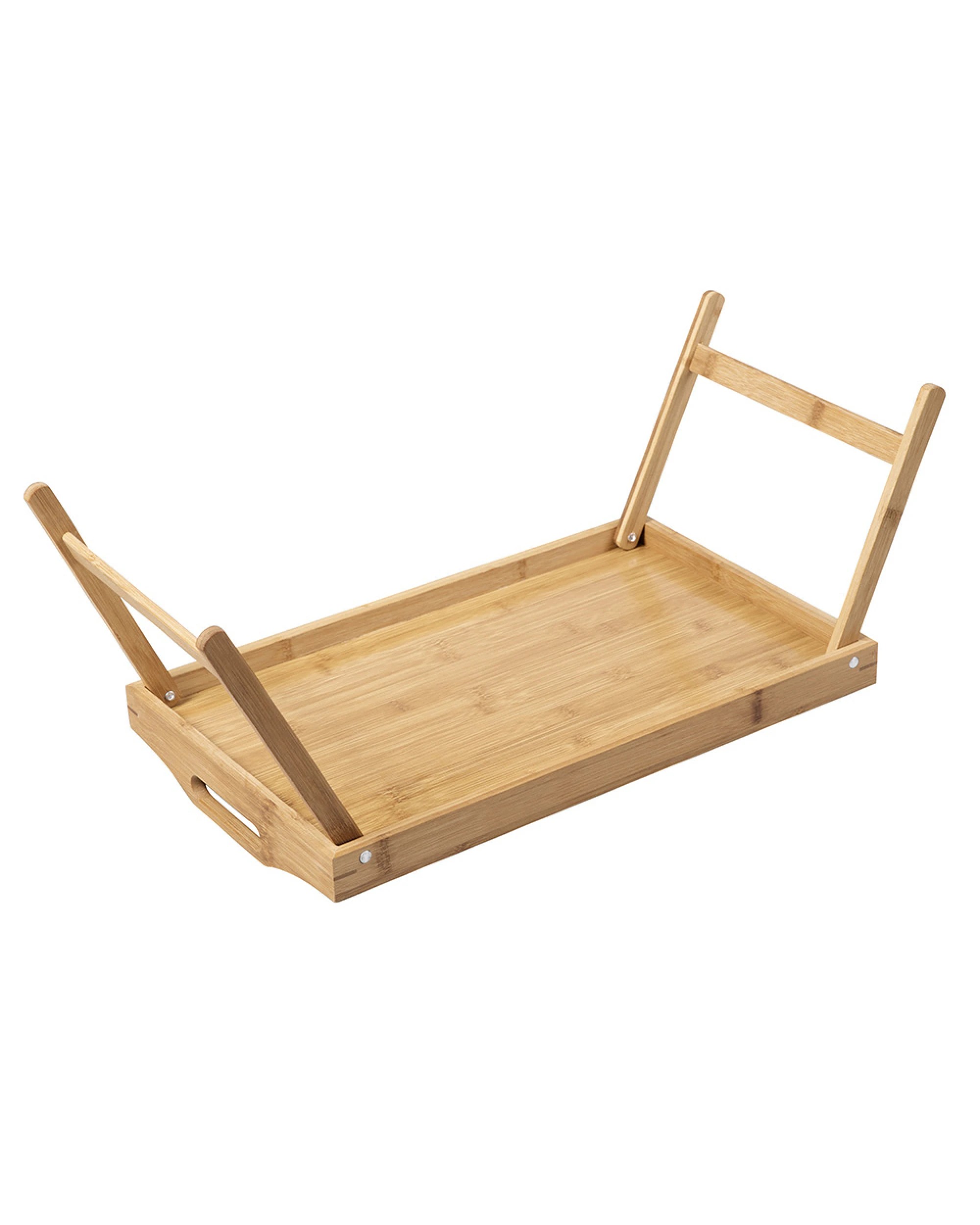 5 Gourmet Kitchen Bamboo Bed Tray - Natural Brown, 5 of 6