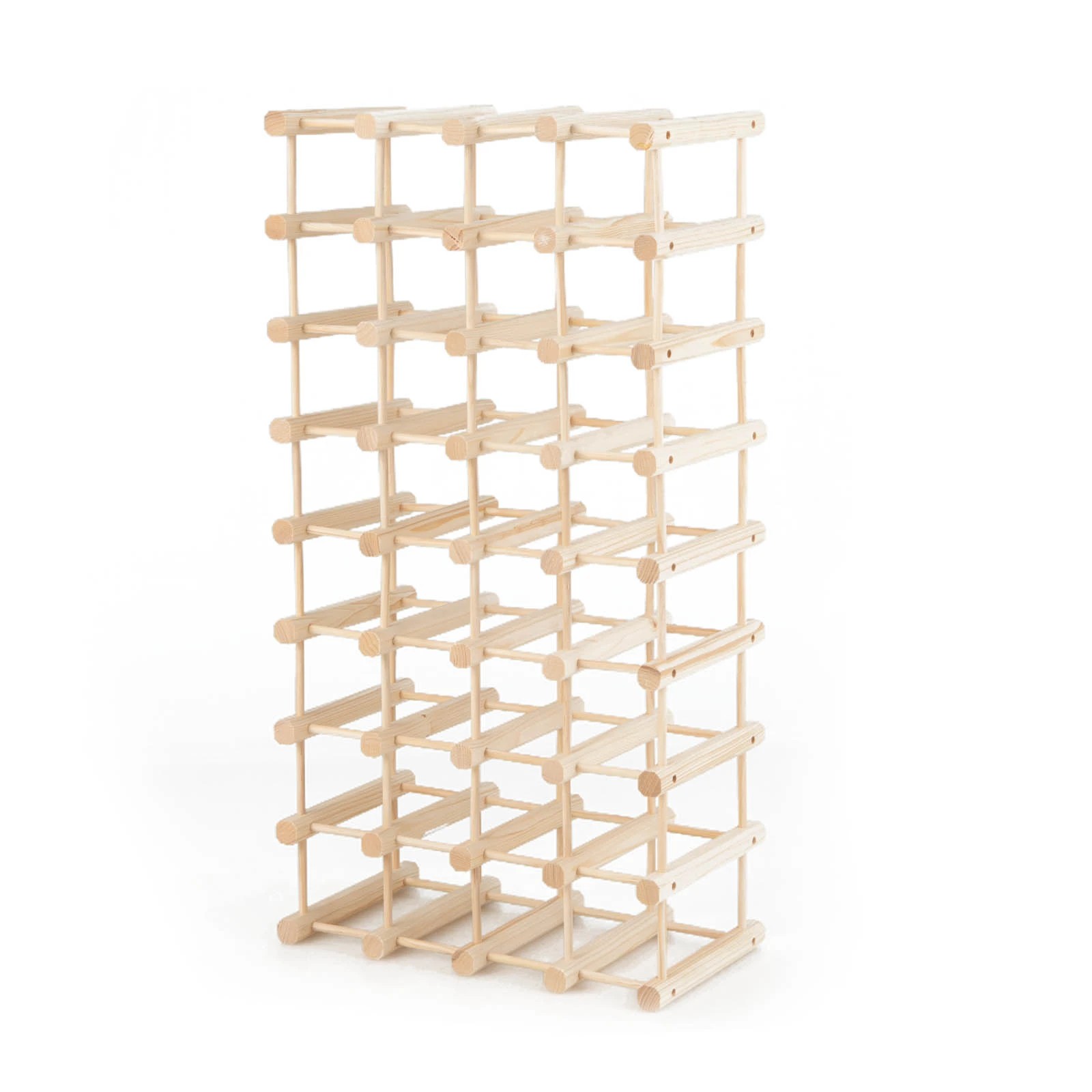1 Costway Wooden Wine Rack Wine Bottle Shelf Stand w/36 Holders - Natural, 1 of 1