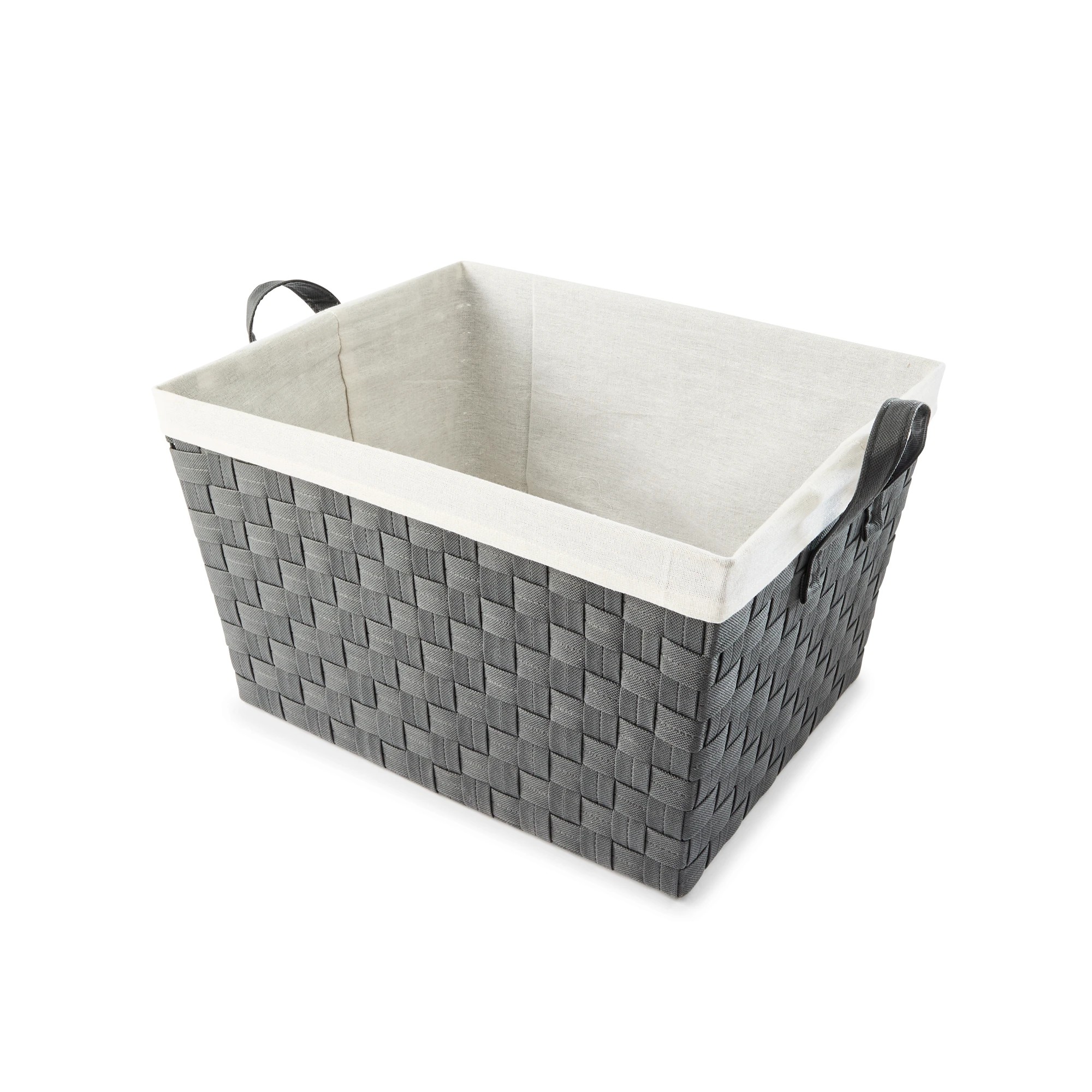 3 Non Woven Charcoal Basket with Liner - Large, Grey, 3 of 8