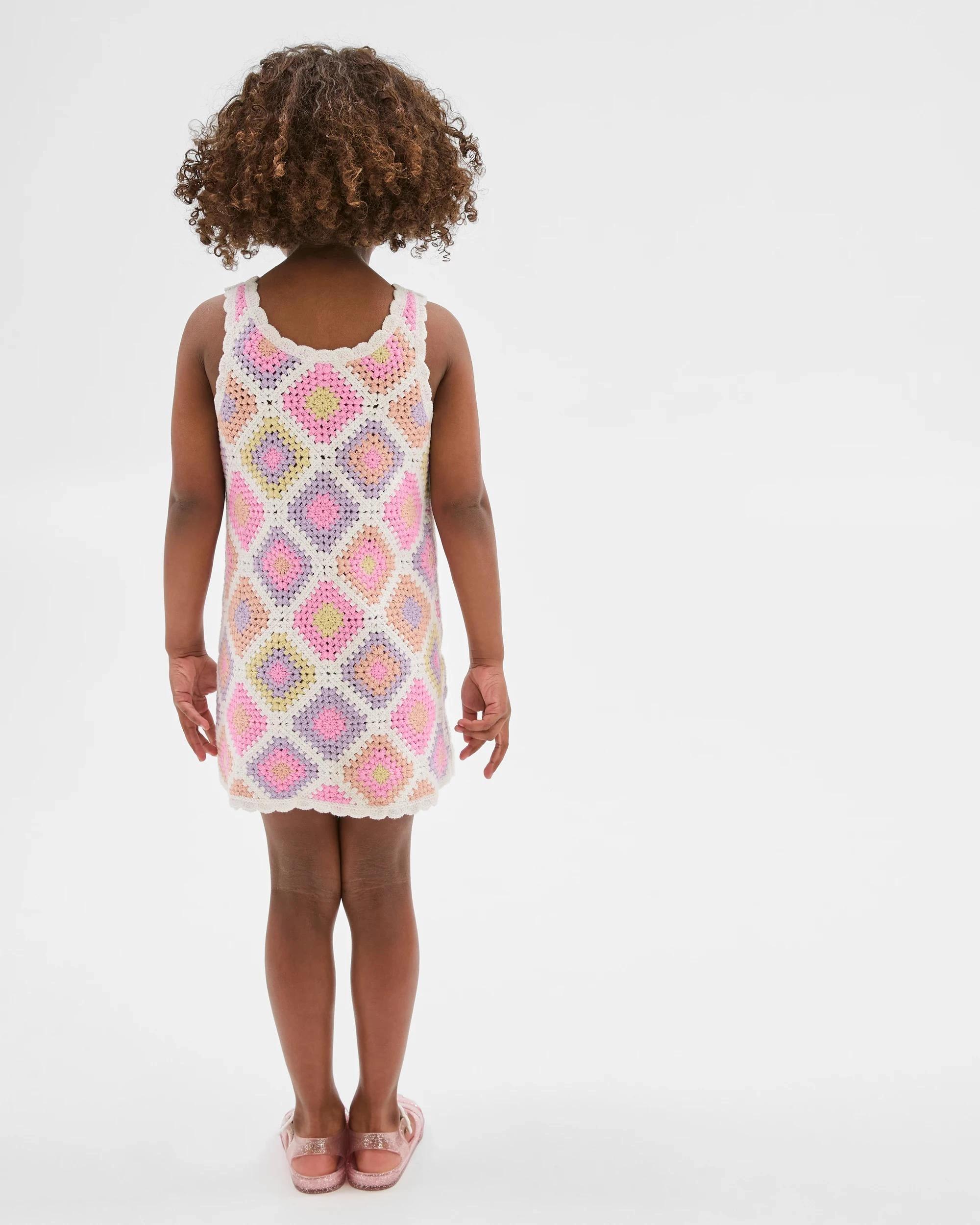 4 Target Australian Cotton Fashion Crochet Knit Dress MULTI, 4 of 6