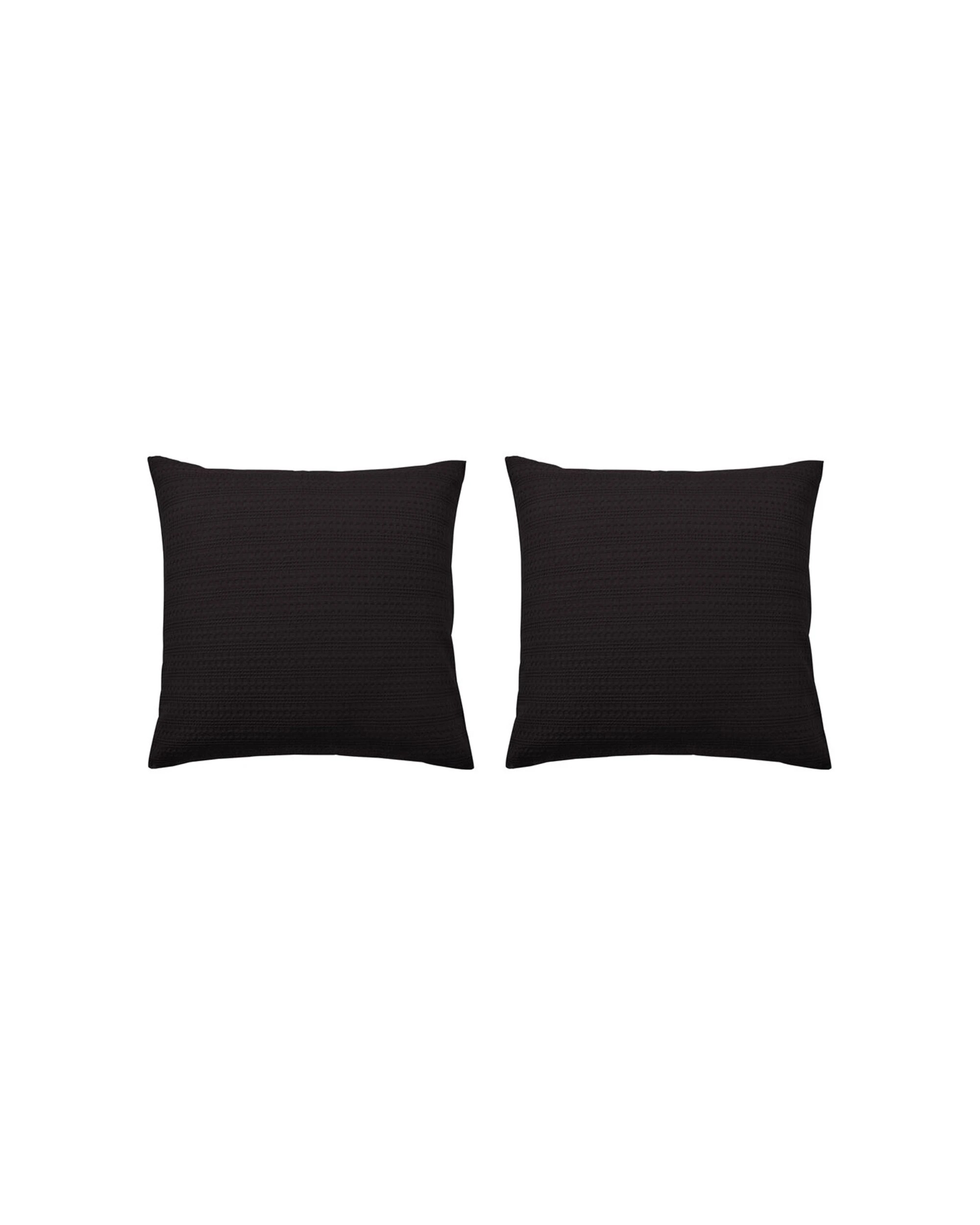 1 Bianca Kahlani Polyester European Pillowcase 65x65cm 2 Pack Chocolate - Black, 1 of 2