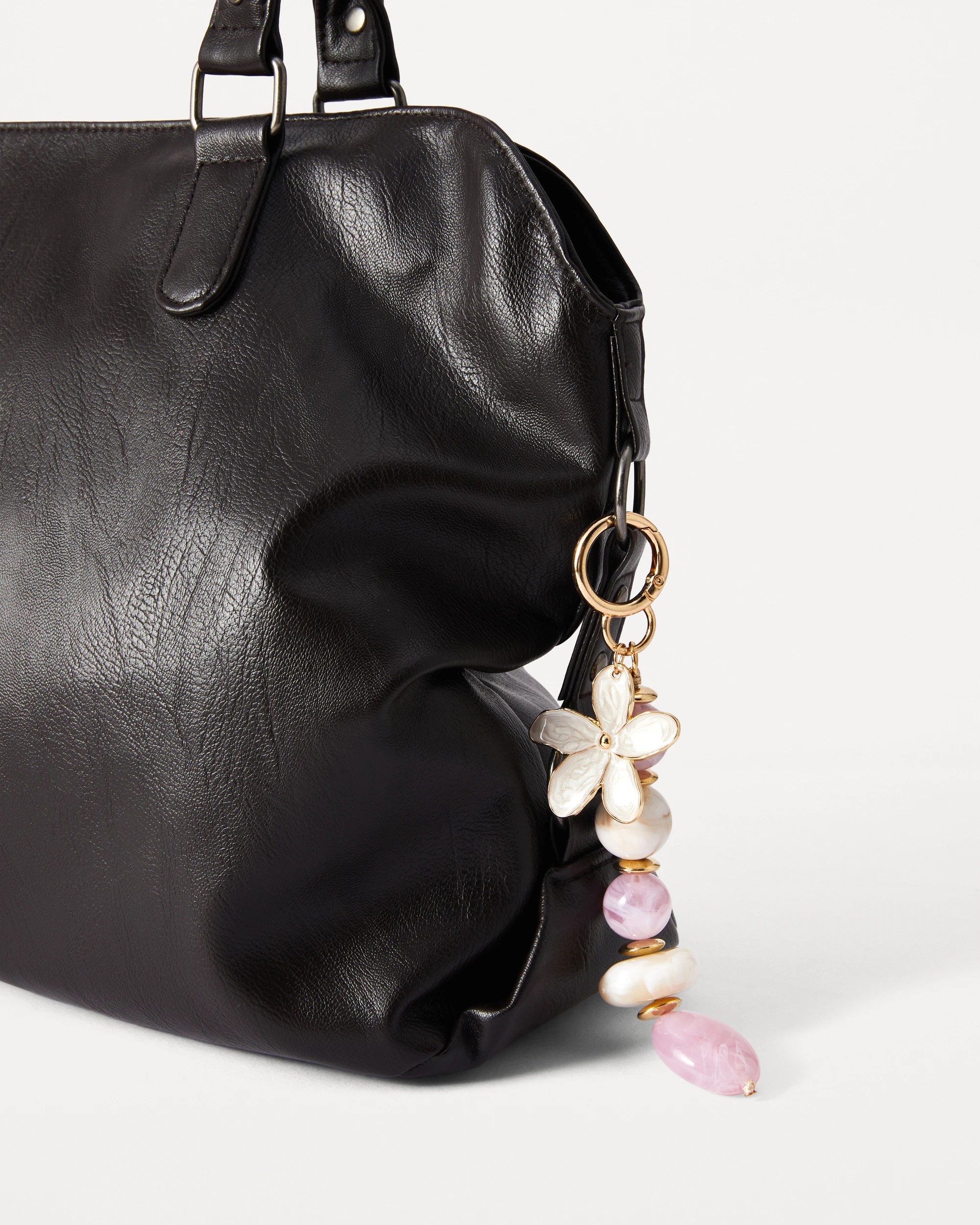 Beaded Flower Charm Keyring - Kmart