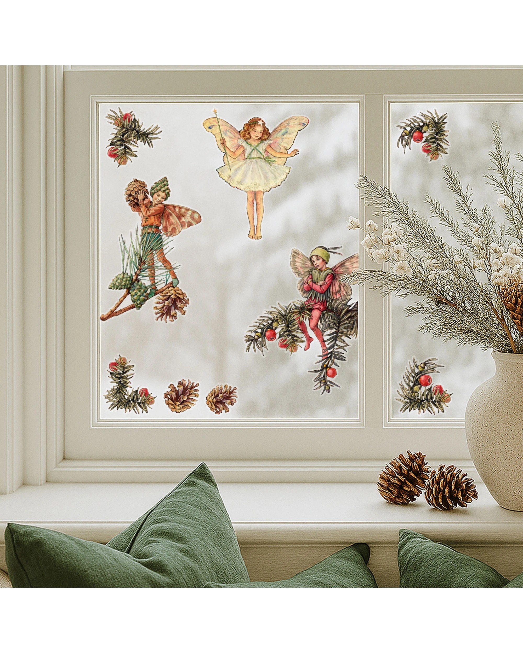 4 Stickerscape A5 Winter Flower Fairies Reusable Playroom Nursery Window Stickers, 4 of 4