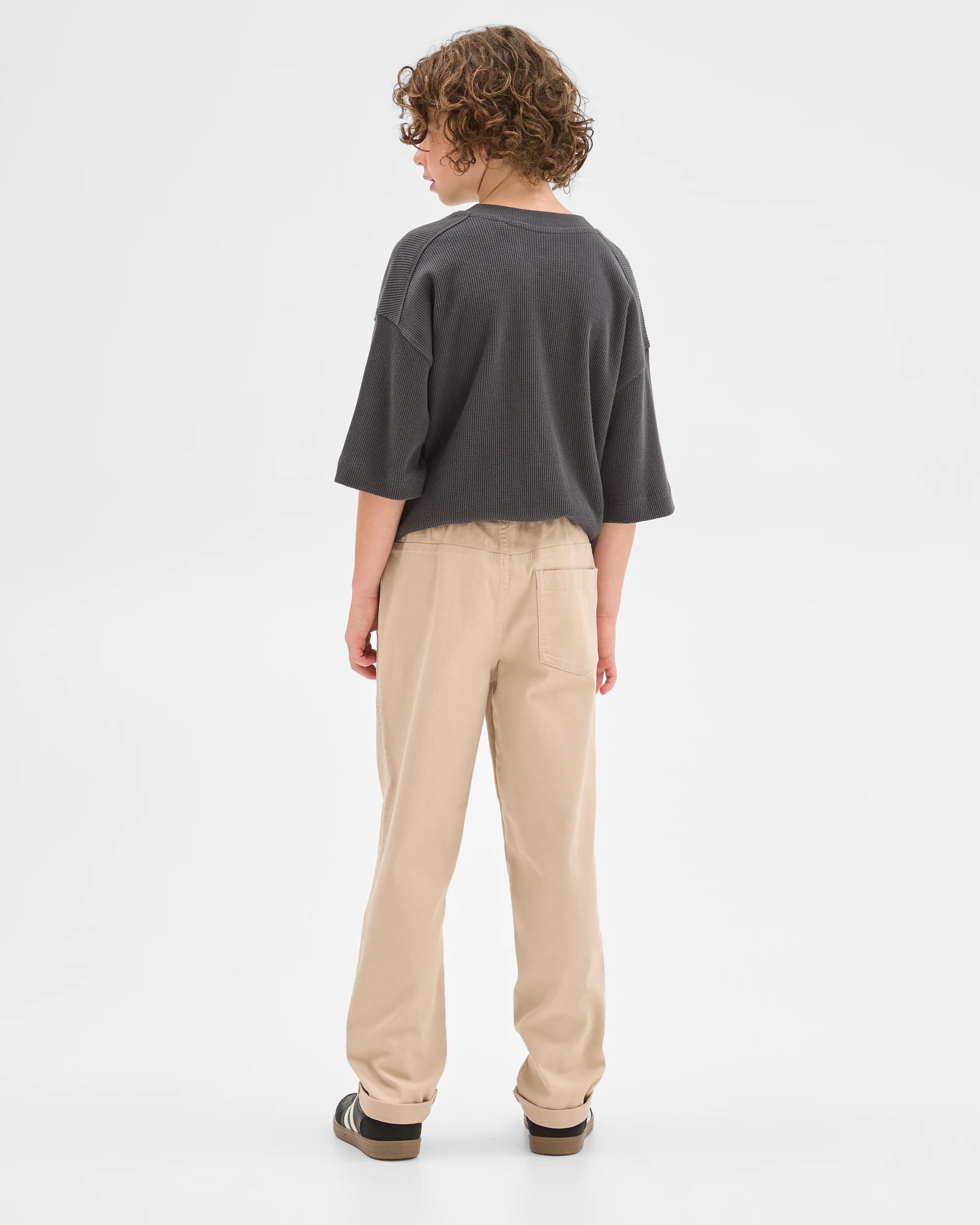 5 Target Kids Elastic Waist Chino Pants STONE, 5 of 7