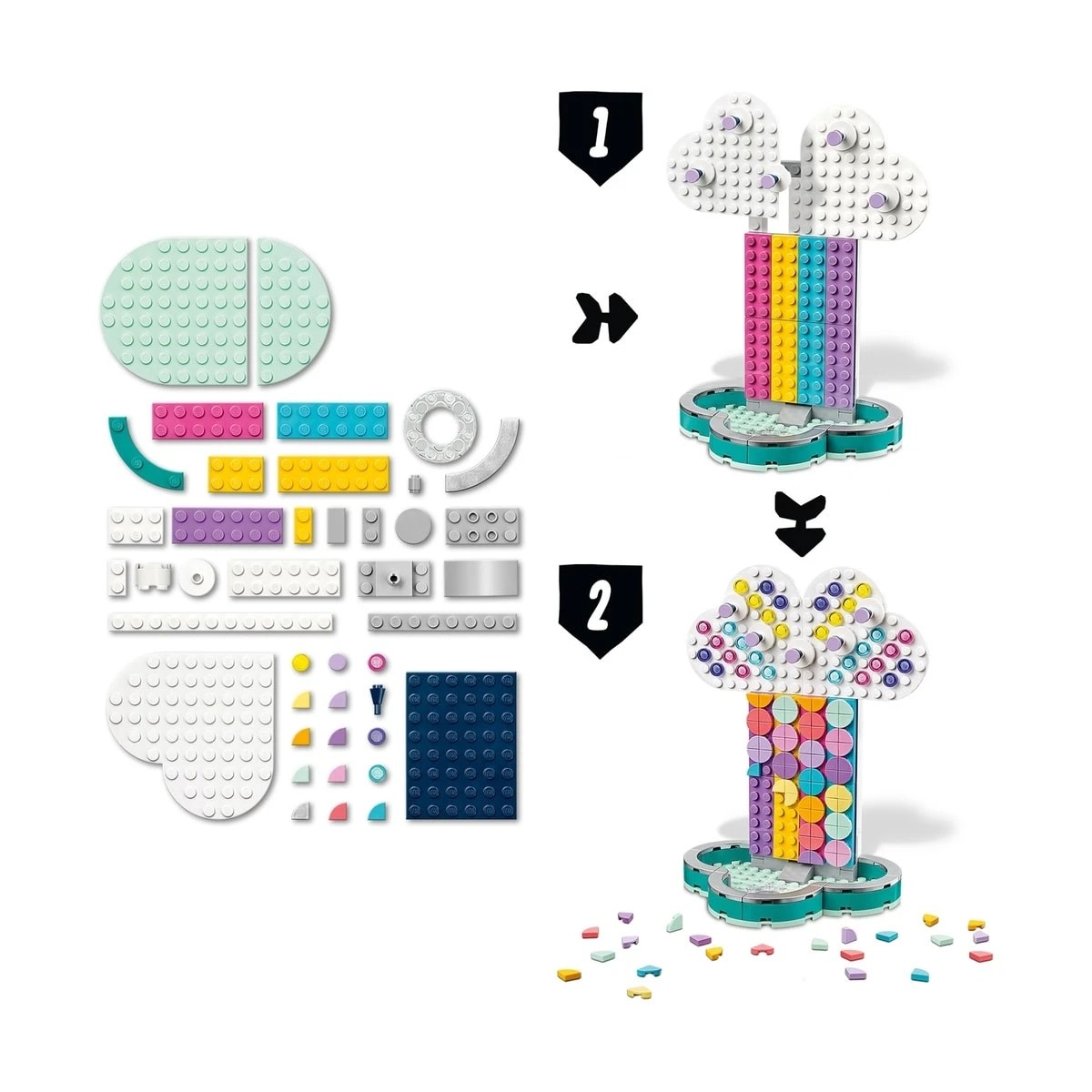 4 LEGO DOTS Rainbow Jewelry Stand Set 41905, 4 of 8
