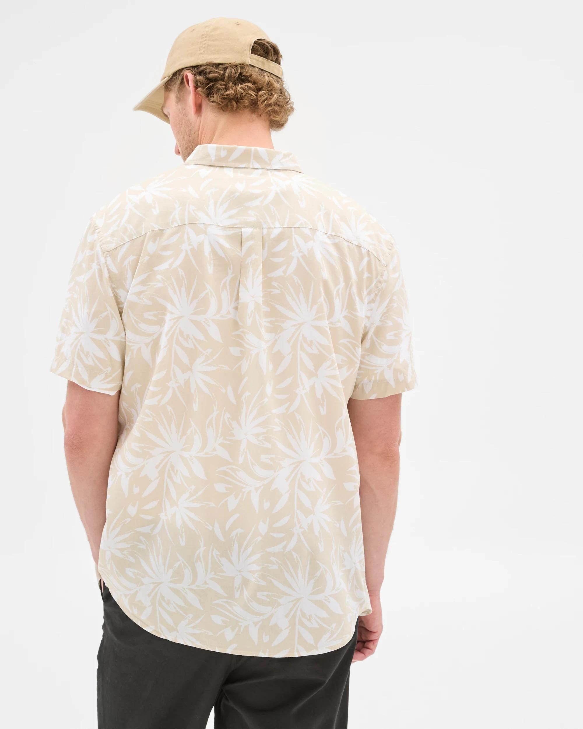 5 Target Australian Cotton Blend Floral Print Shirt STONE, 5 of 6