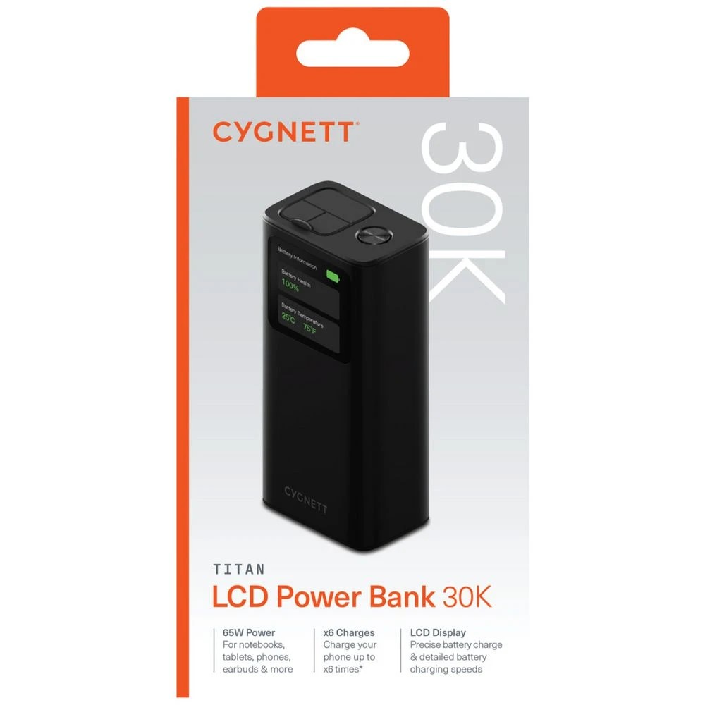 5 Cygnett Chargeup Titan 30,000mAh LCD Powerbank Black, 5 of 5