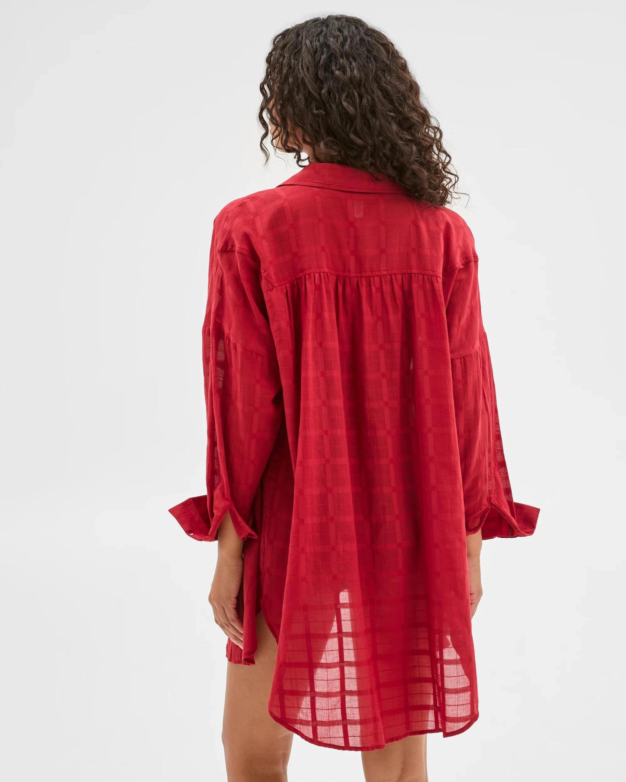 6 Target Resort Swim Maxi Shirt RED DAHLIA, 6 of 7