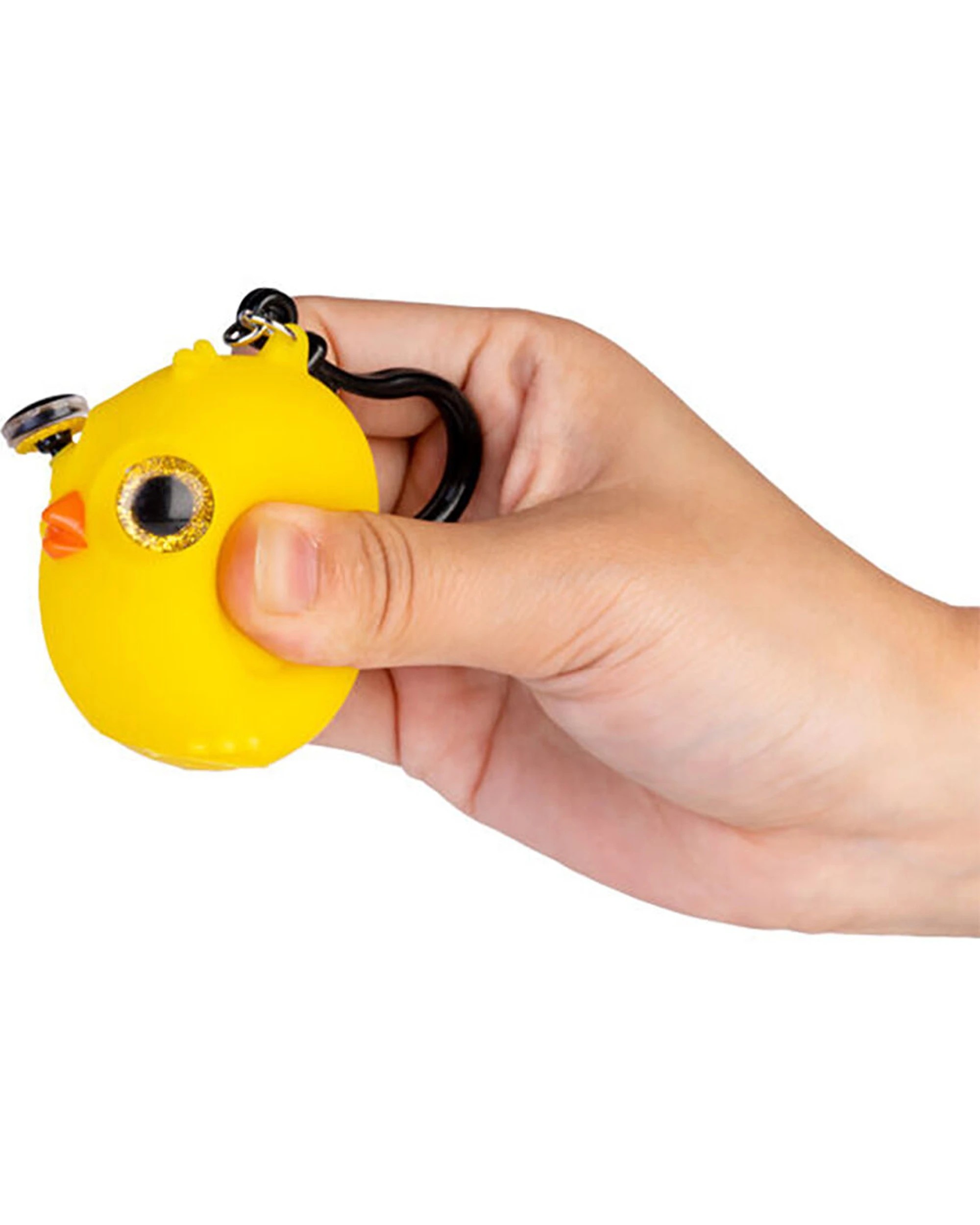 3 MDI Eye Popping Keychain Chick Squeeze Fidget Toy 5.4x5.2cm - Yellow, 3 of 3