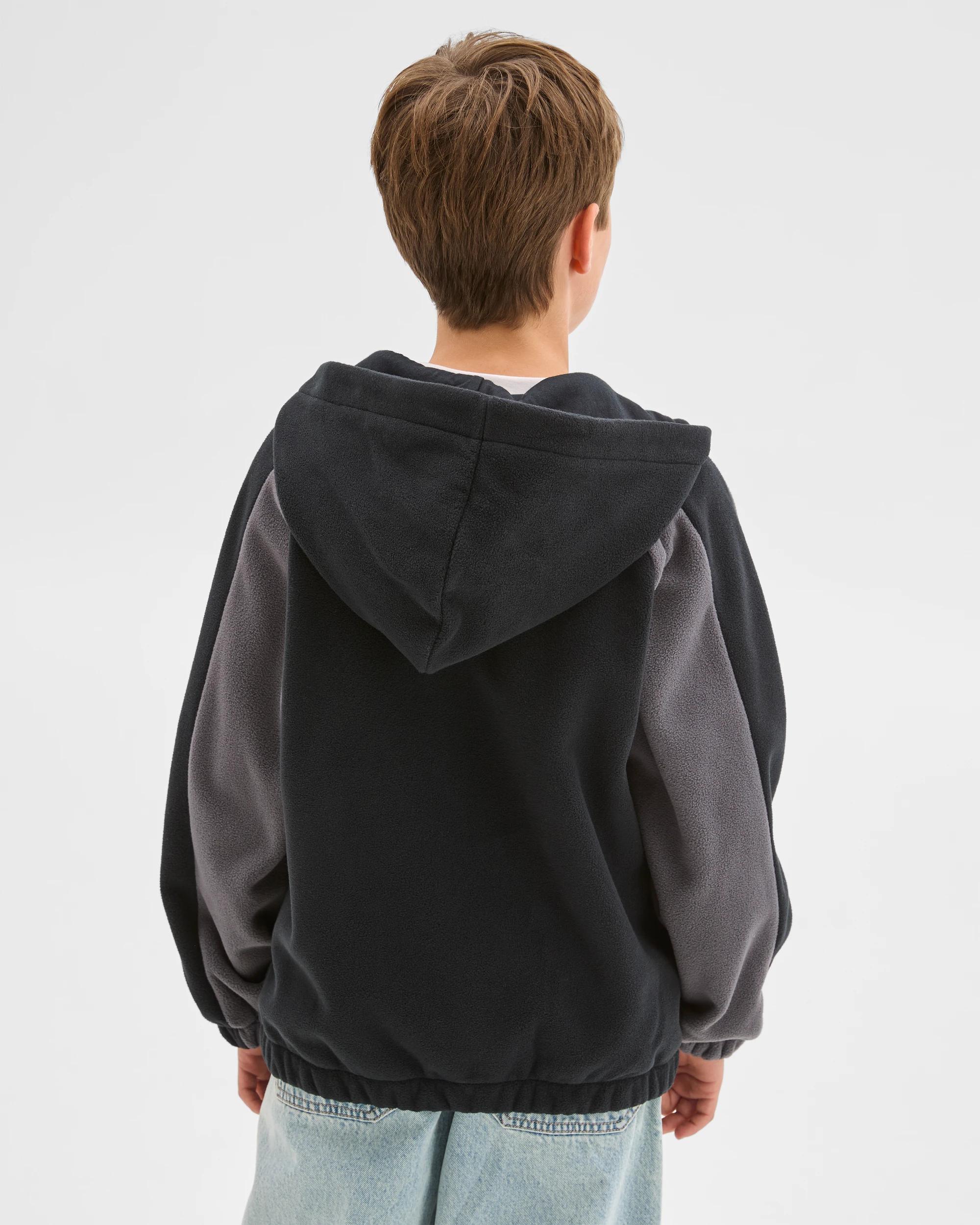 5 Target Kids Polar Fleece Zip Through Hoodie BLACK, 5 of 7