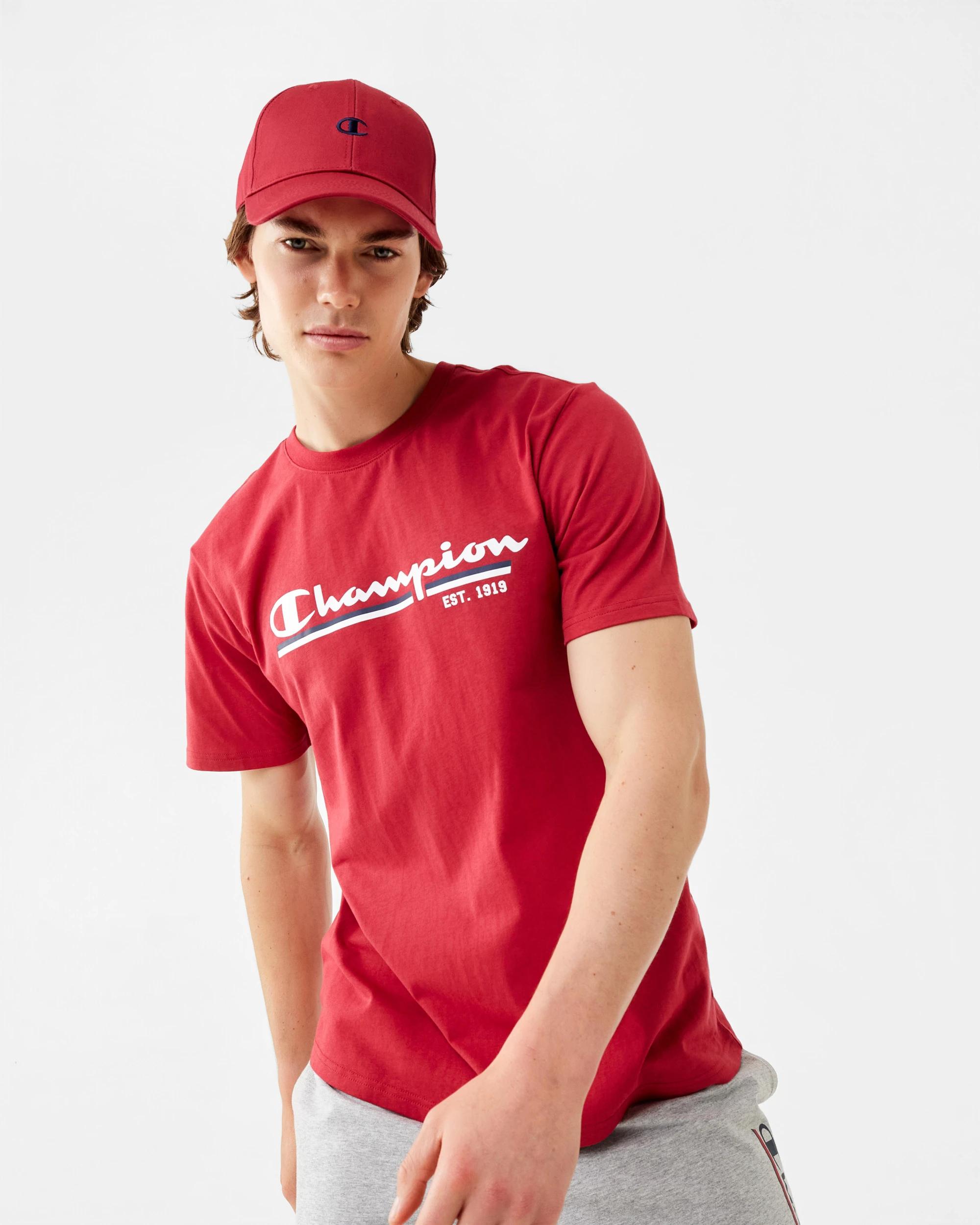 1 Champion Script Adult T-shirt Dep Claret, 1 of 8