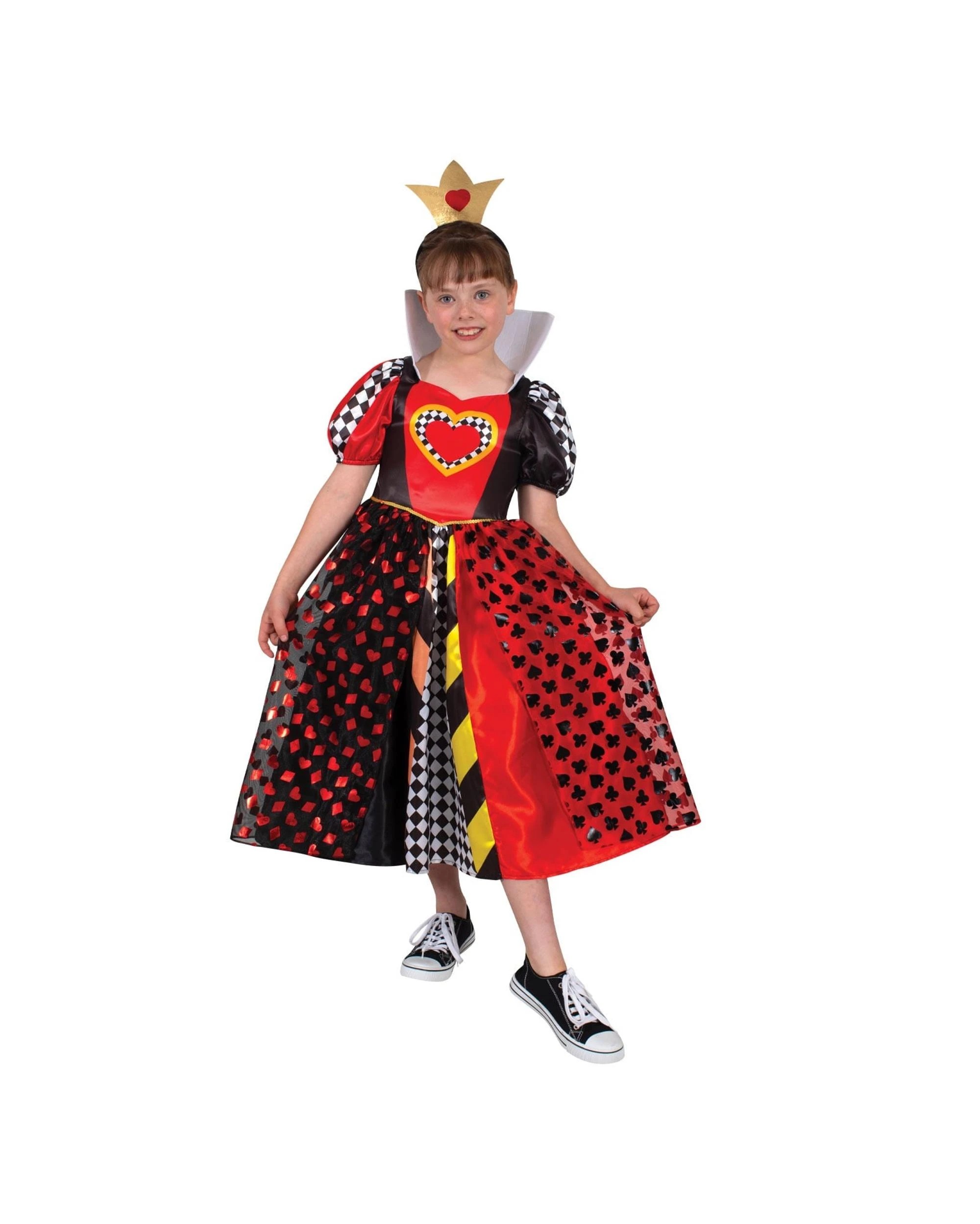 1 Disney Alice in Wonderland Queen of Hearts Deluxe Child Costume S 3-5 Years, 1 of 4
