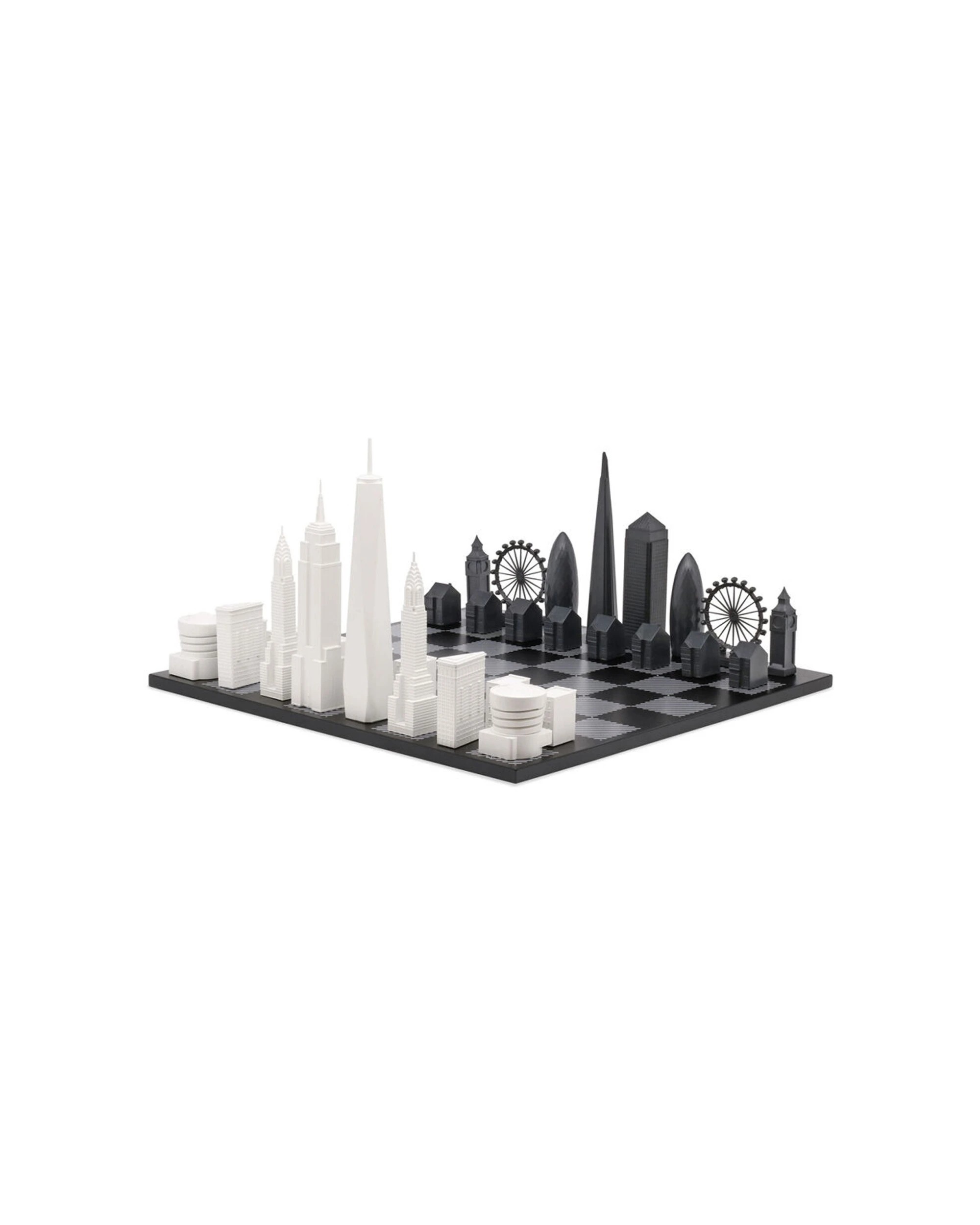 1 Skyline Chess 33pc London v New York Edition Wooden Board Chess Set - Multi, 1 of 5