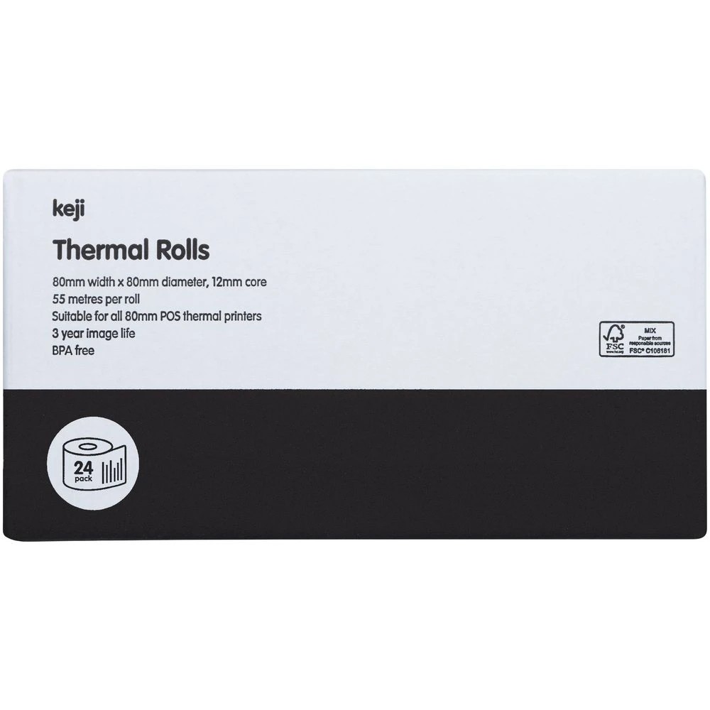 2 Keji 70gsm Thermal Rolls 80 x 80mm 24 Pack, 2 of 4