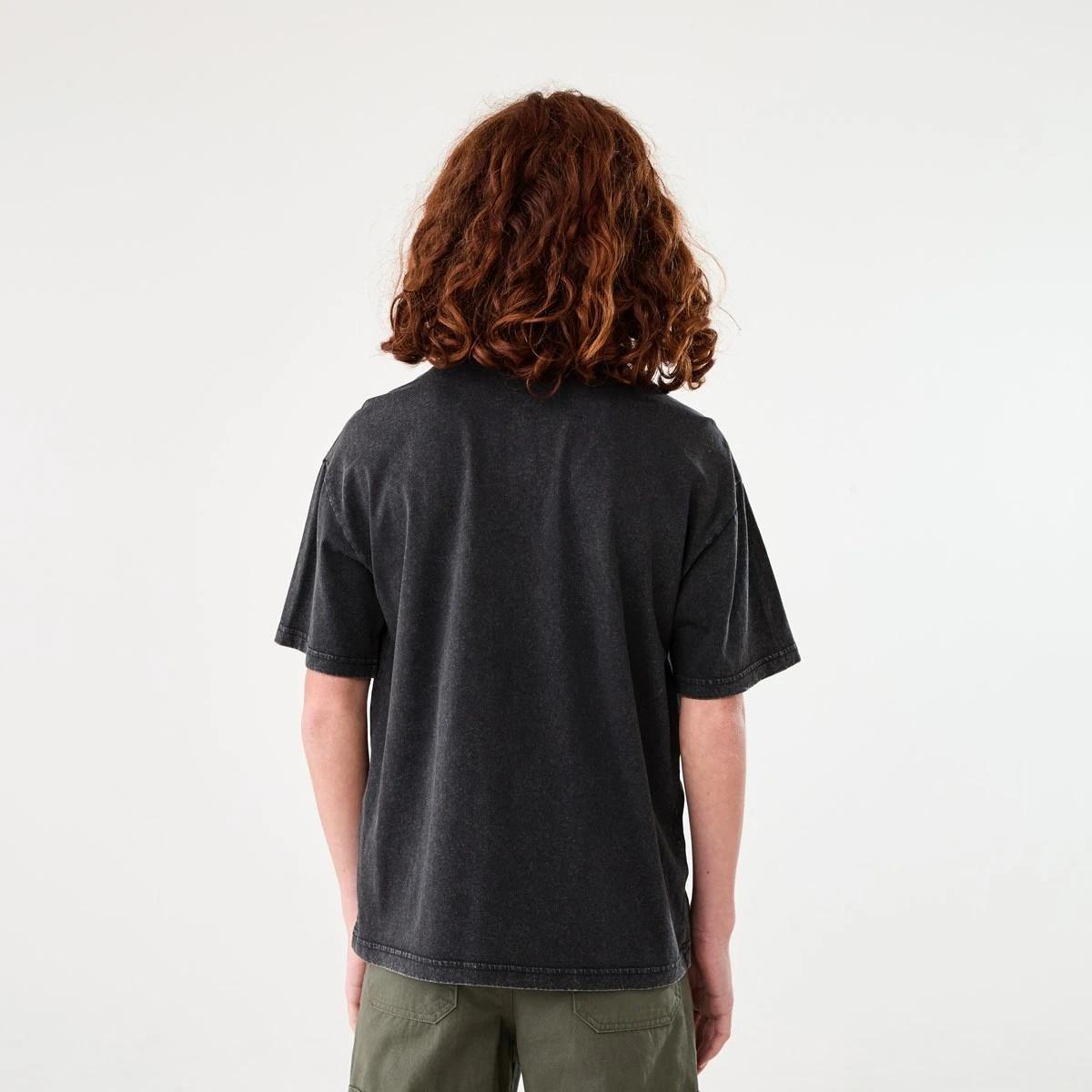 2 Short Sleeve Oversized Acid Wash T-shirt BLACK, 2 of 6