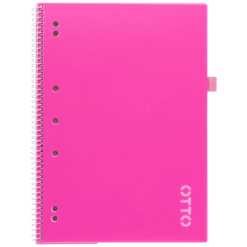 2 Otto A4 Recycled Lecture Book 140 Page Hot Pink, 2 of 5