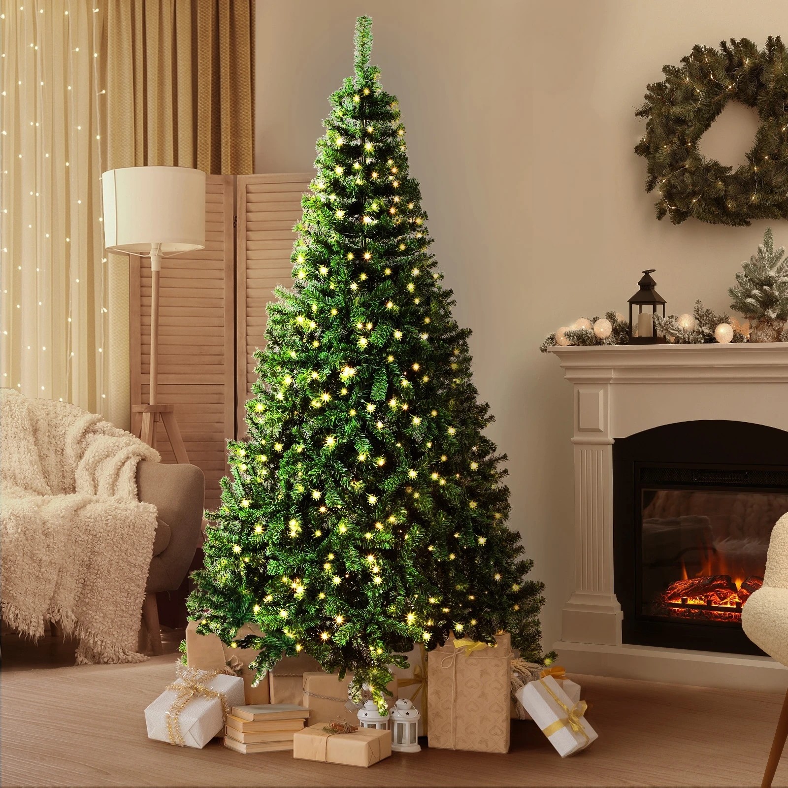 2 Tinseltown LED Christmas Tree 2.4M 8FT Xmas Trees Decorations 1400 Tips - Green, 2 of 7