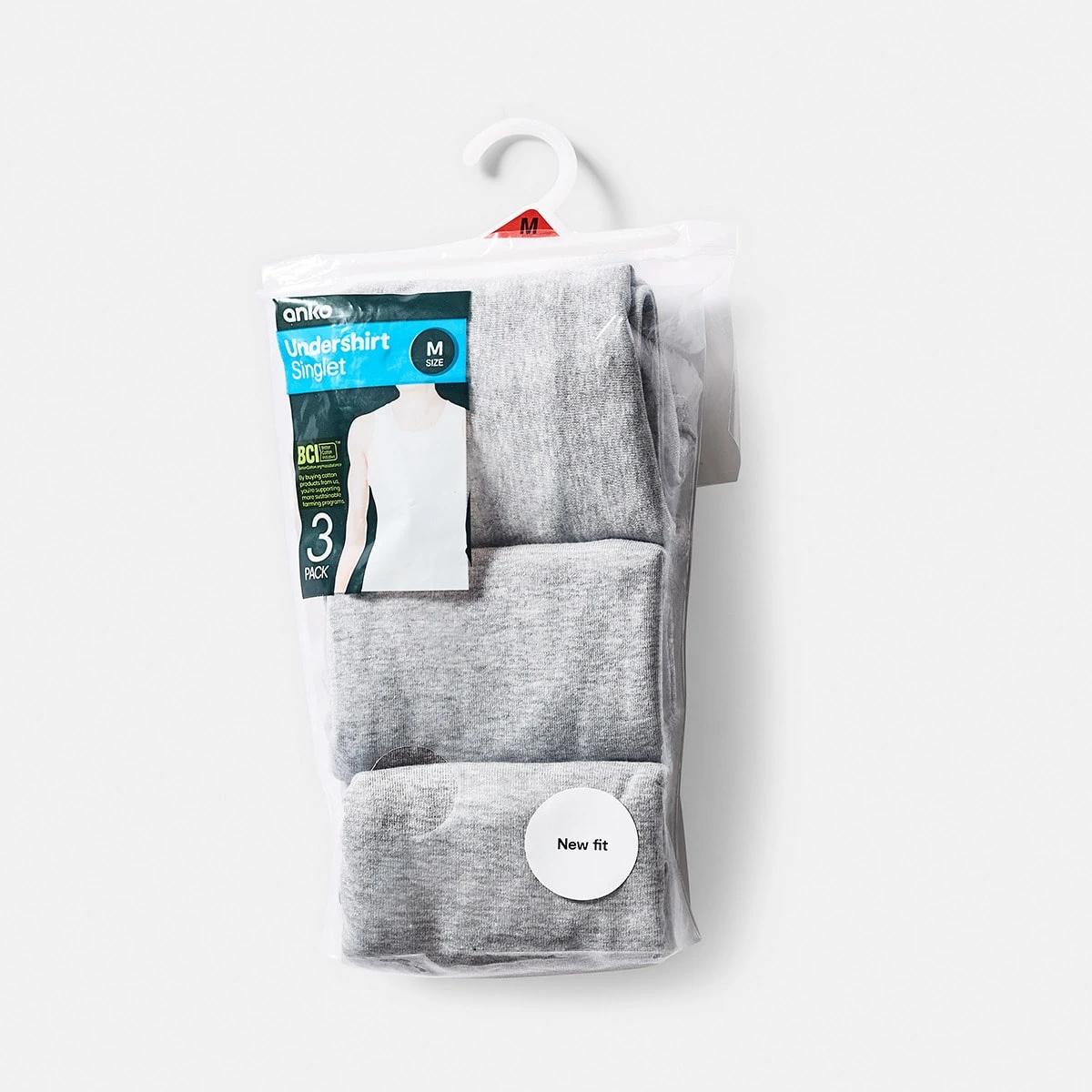 7 3 Pack Singlets GREY MARLE, 7 of 7