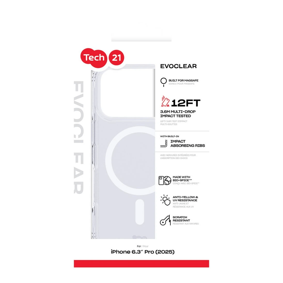 4 Tech21 EvoClear iPhone 17 Pro MagSafe Case, 4 of 4