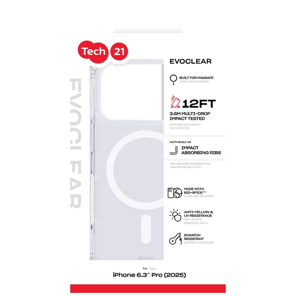 4 Tech21 EvoClear iPhone 17 Pro MagSafe Case, 4 of 4