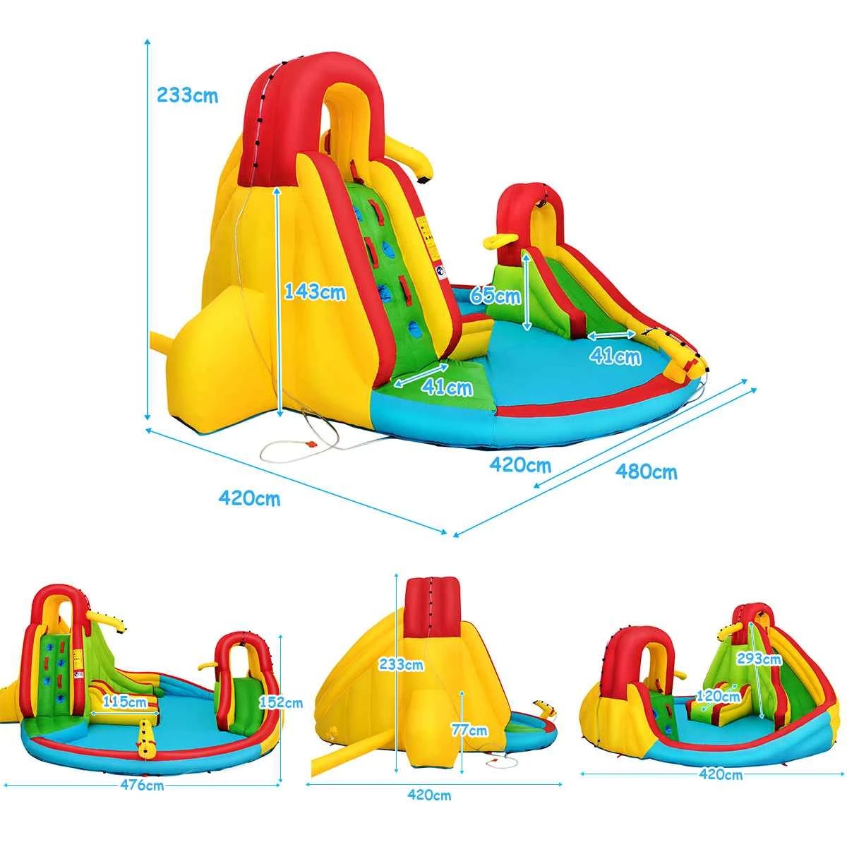 2 Costway Inflatable Water Park Jumping Castle NO Blower, 2 of 2