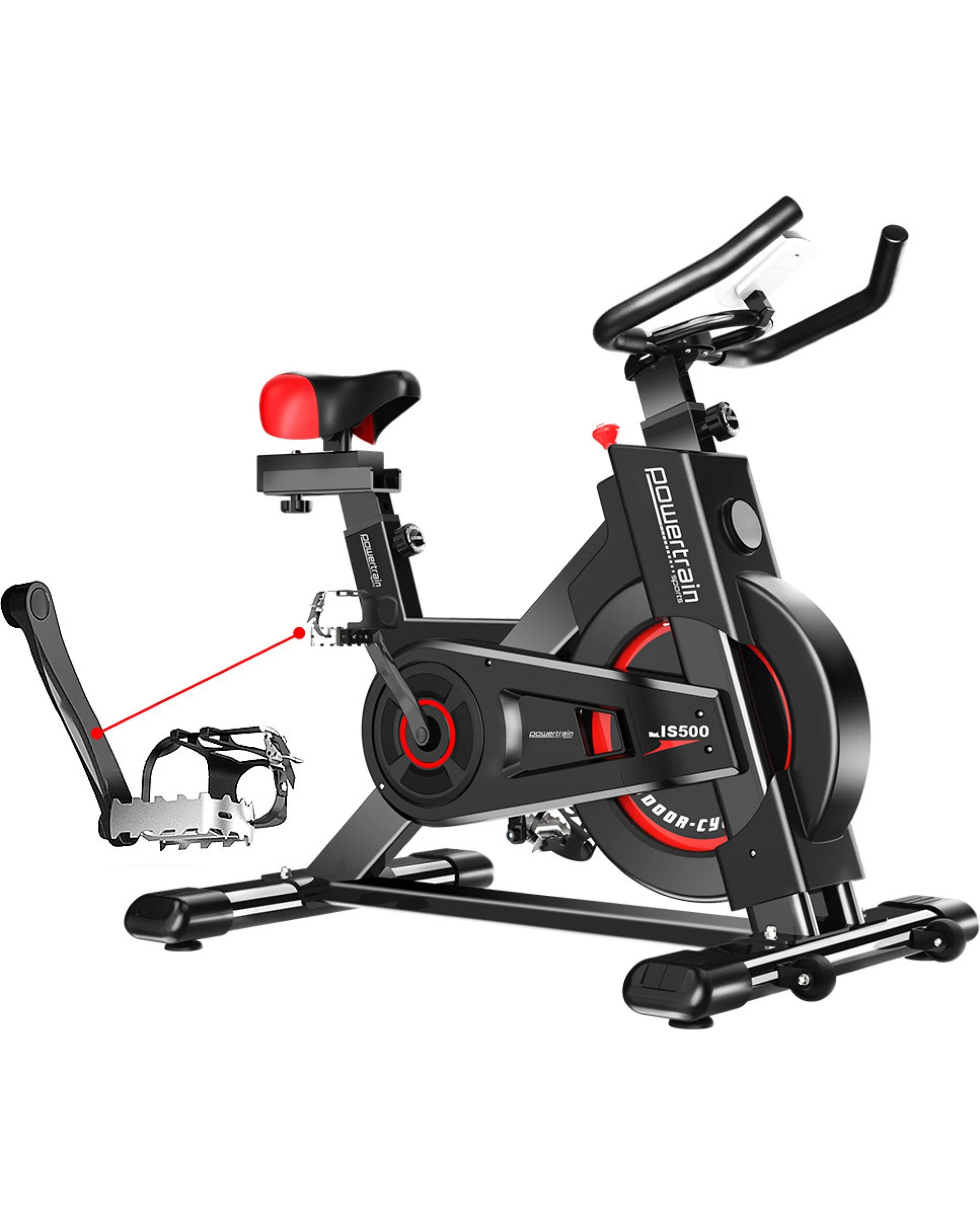 8 Powertrain IS-500 Heavy-Duty Exercise Spin Bike Electroplated, 8 of 9
