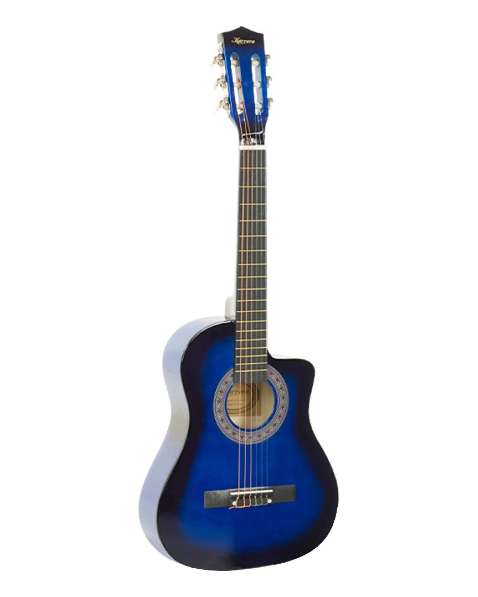 1 Karrera Childrens Acoustic Cutaway Wooden Strings Guitar Ideal Kids Gift Half Size Musical Instrument, 1 of 5