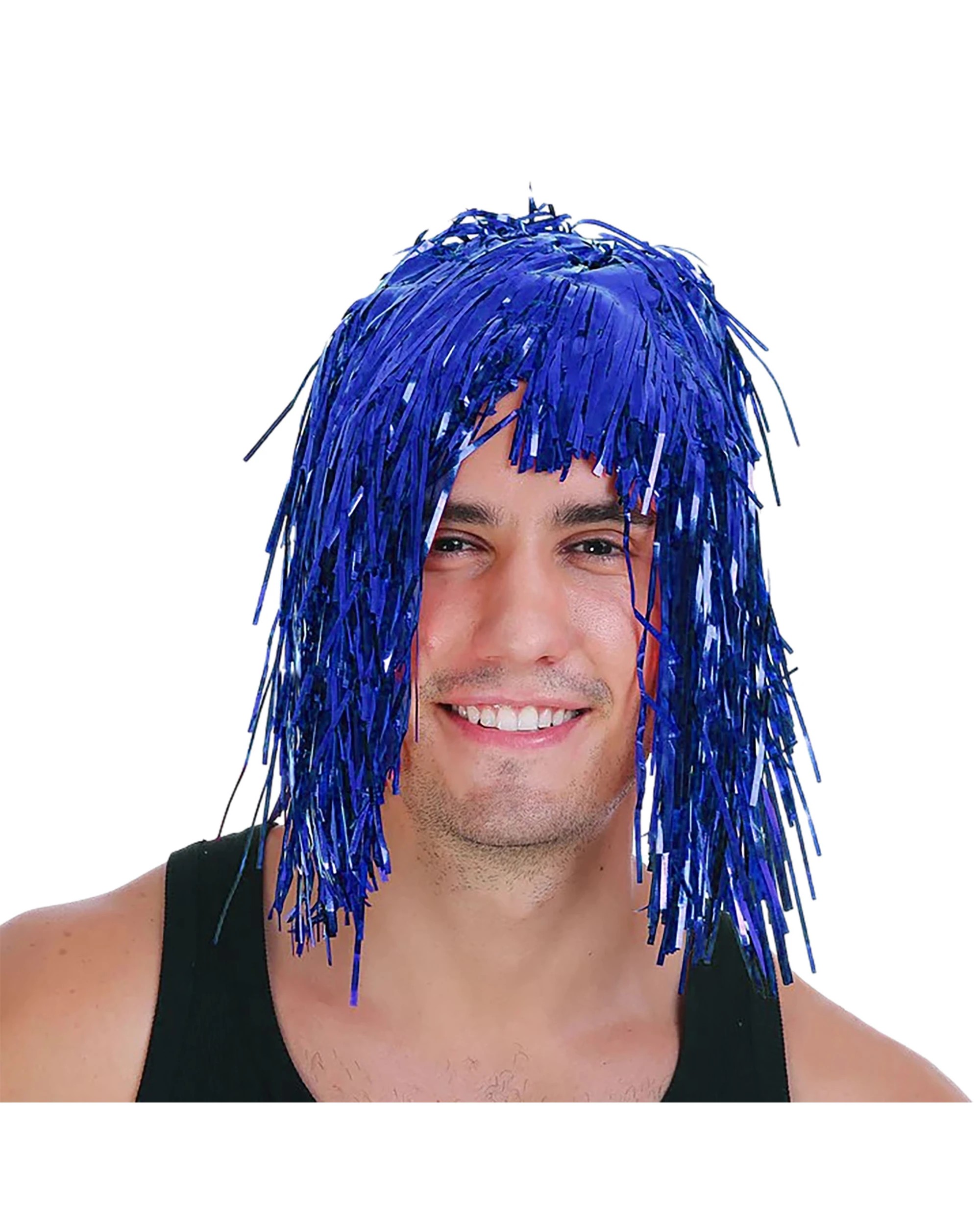 1 Partyrama Tinsel Wig - Blue, 1 of 1