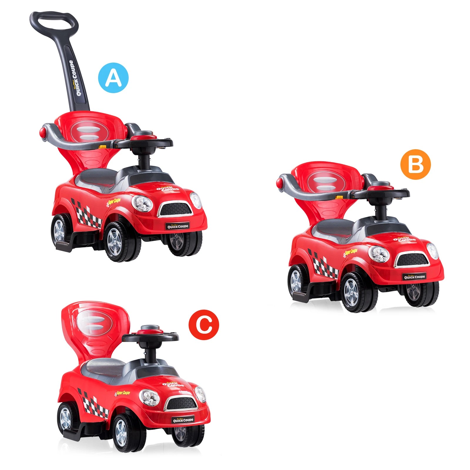 2 Costway 3-in-1 Ride On Push Car Foot to Floor Walking Car, 2 of 5