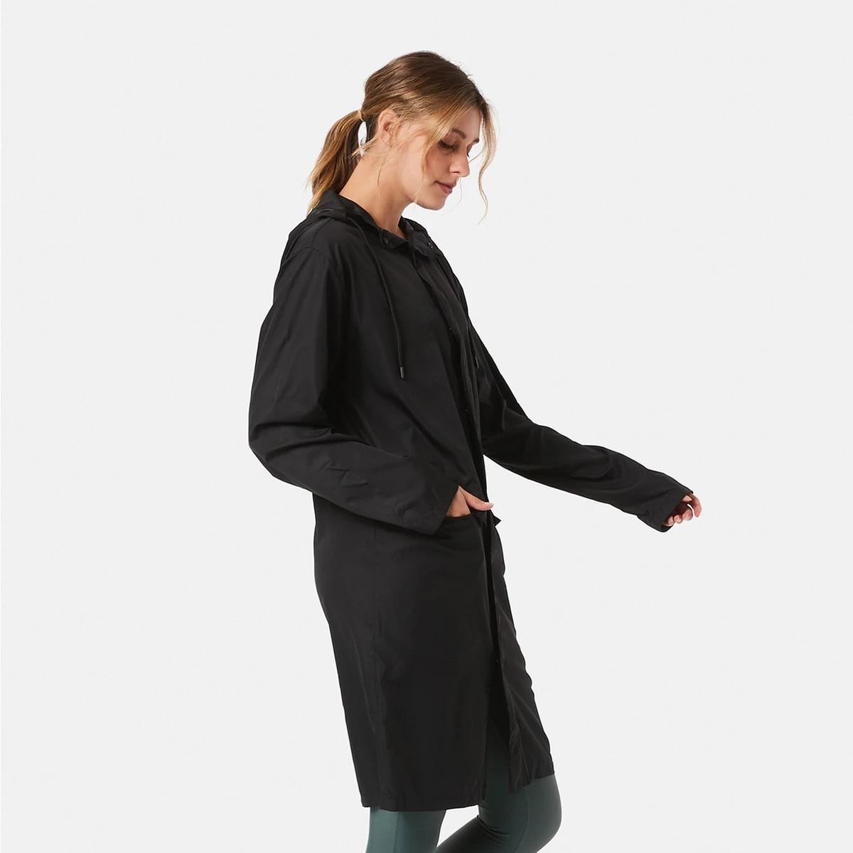 4 Active Unisex Packable Raincoat BLACK, 4 of 10