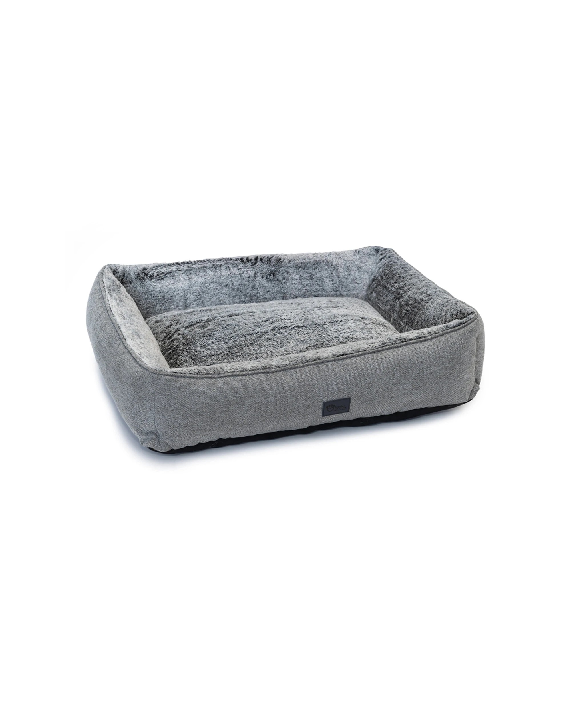 2 Superior Pet Goods Dog Lounger Artic Faux Fur Small - Washable Dog Bed - Grey, 2 of 4