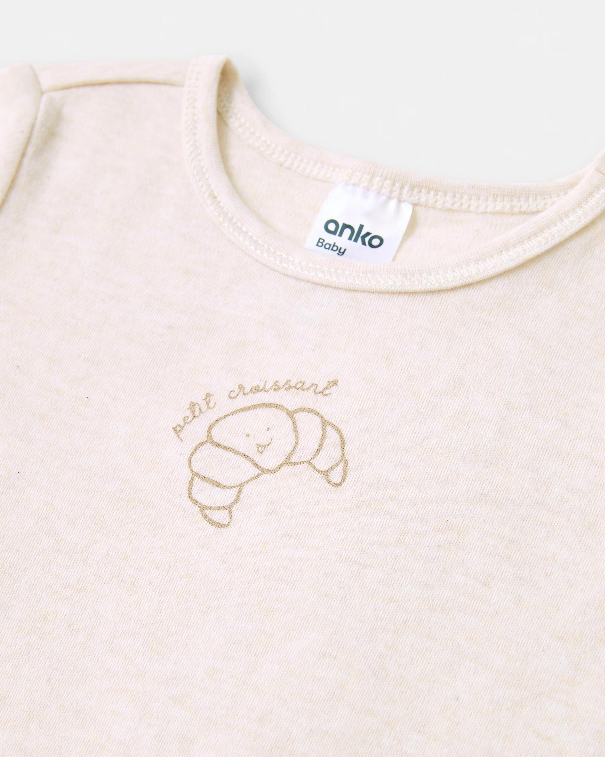 3 Cotton Short Sleeve Print Bodysuit Hny Crsnt, 3 of 3