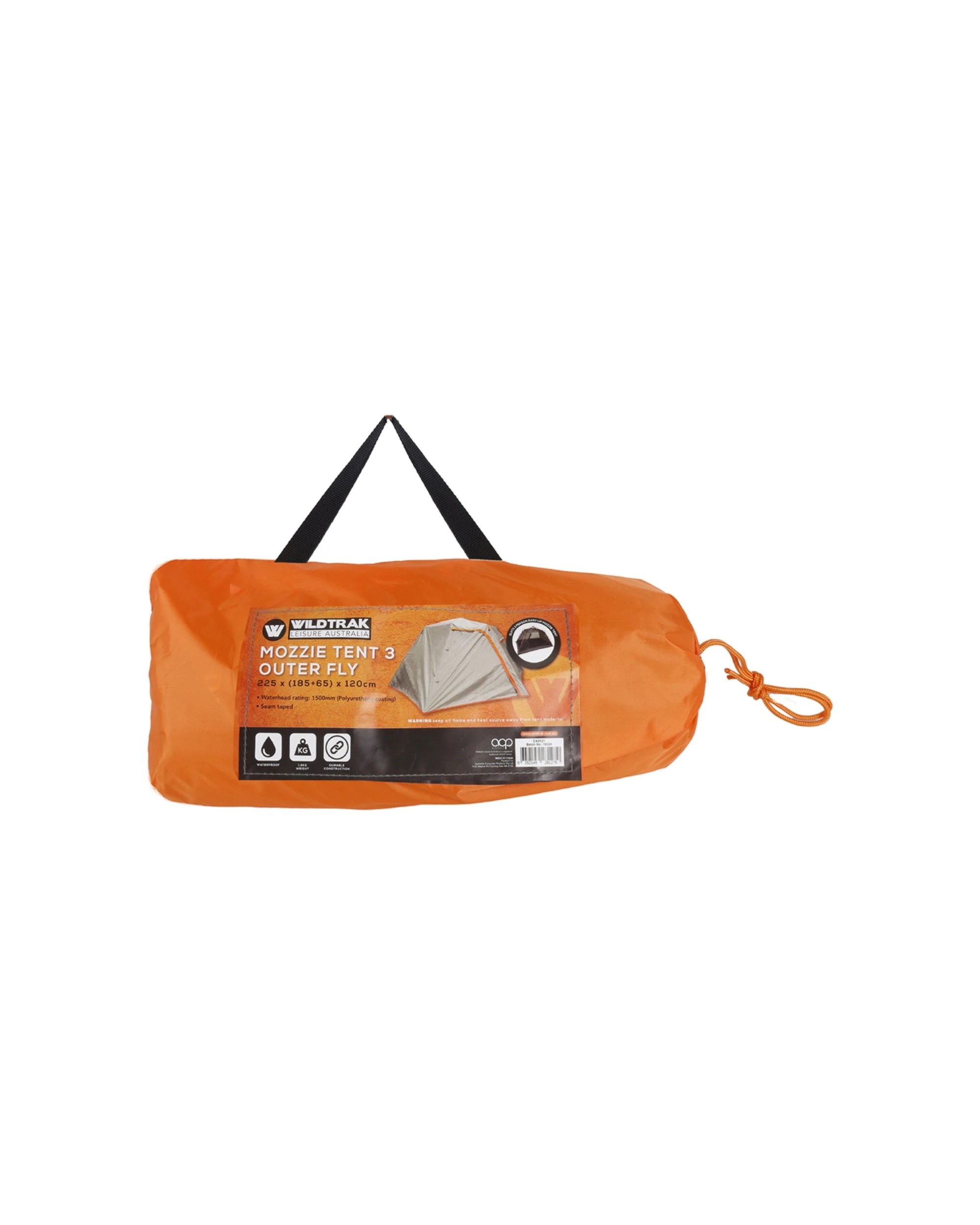 5 Wildtrak Easy Up Mozzie Dome 3 Fly Quick Setup Camping Tent 3 Person Portable - Grey, 5 of 5