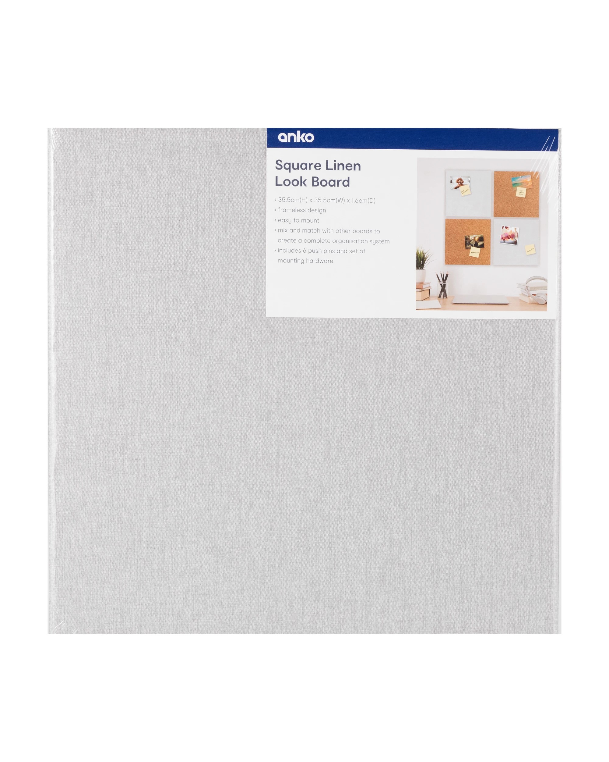 5 Square Linen Look Board, 5 of 5