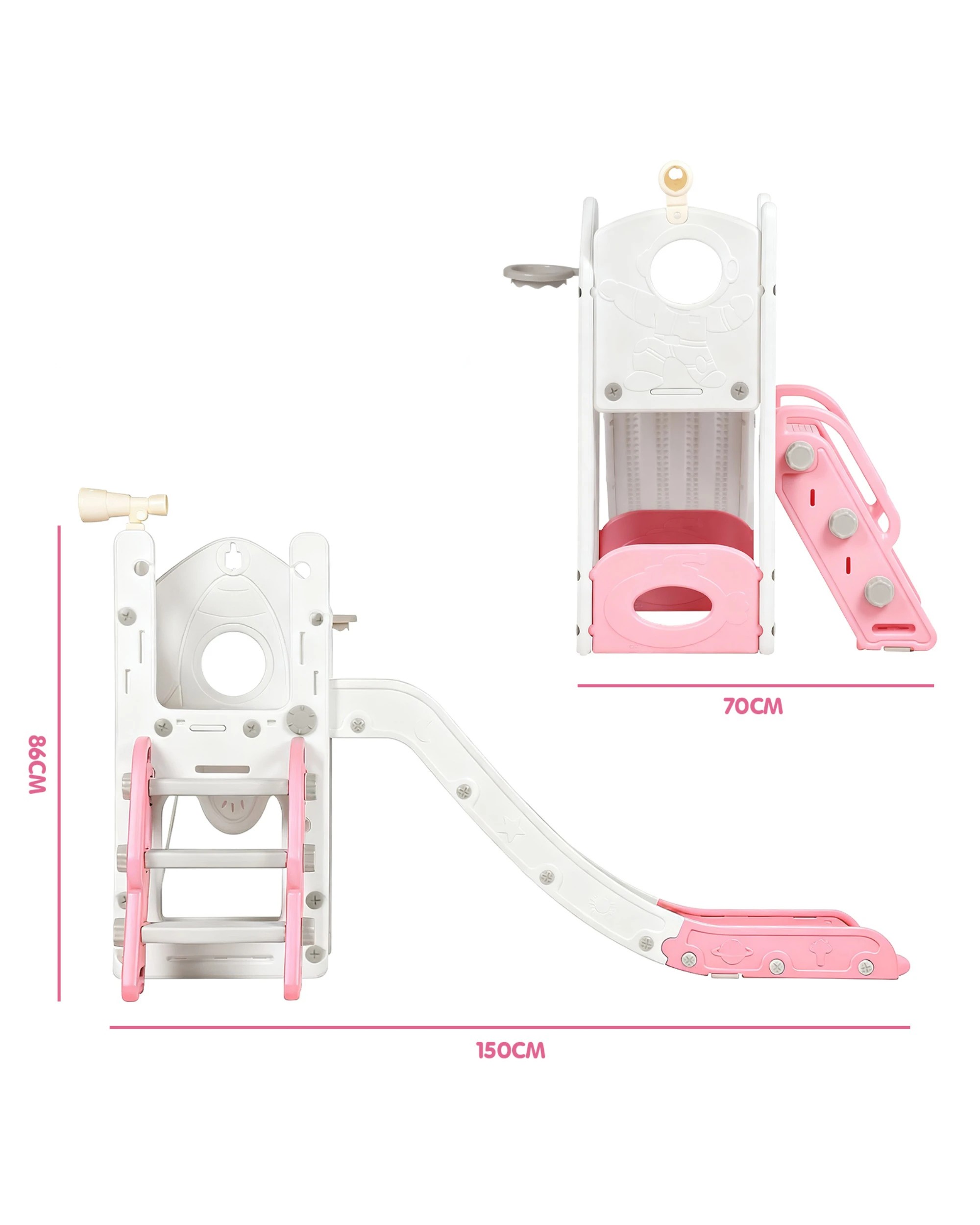 10 6 in 1 Toddler Slide Indoor Baby Slide Kids Playset Outdoor Playground, 10 of 10