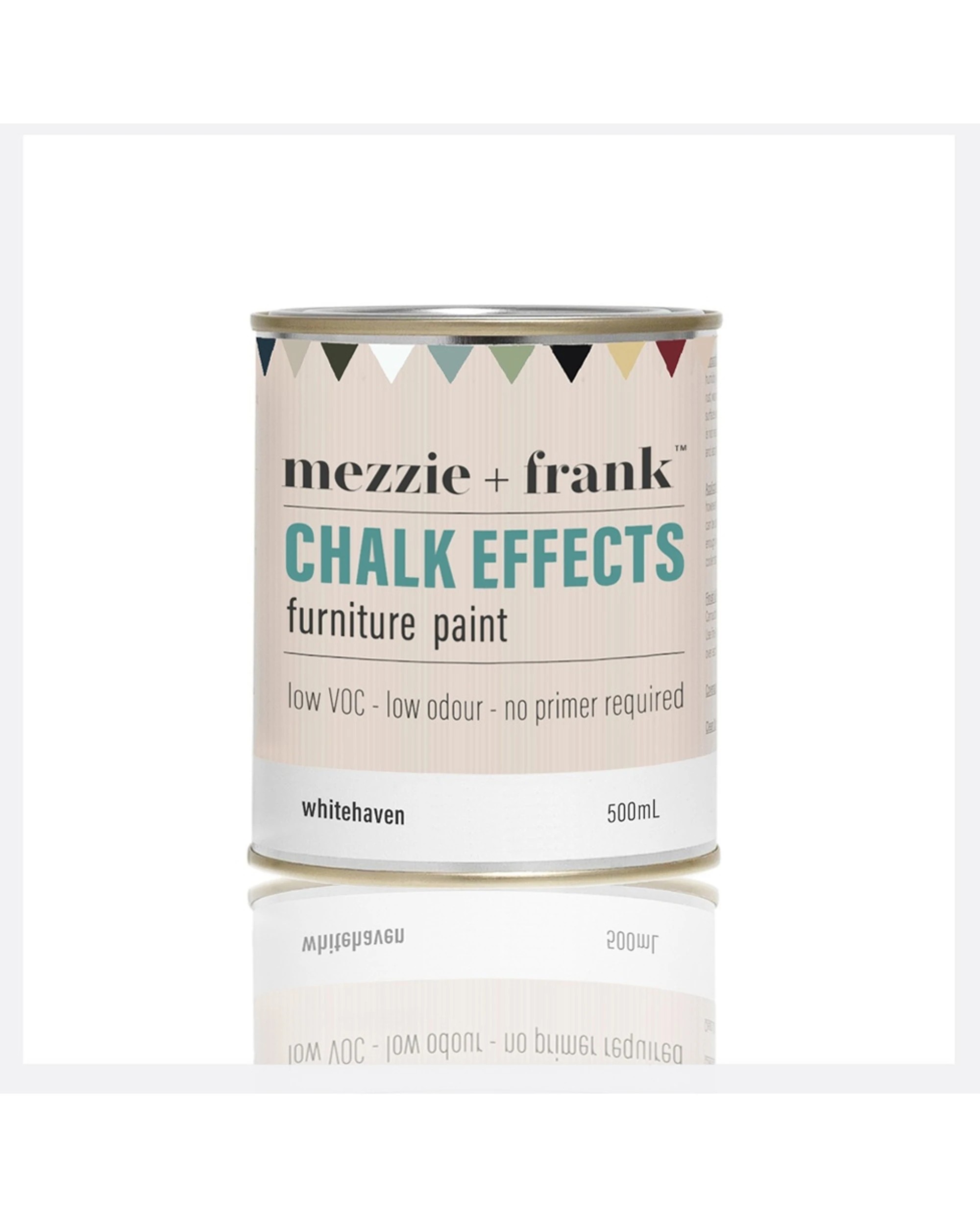 4 Mezzie+Frank Chalk Effect 0.5L Interior Water Based Furniture Paint Whitehaven - White, 4 of 4