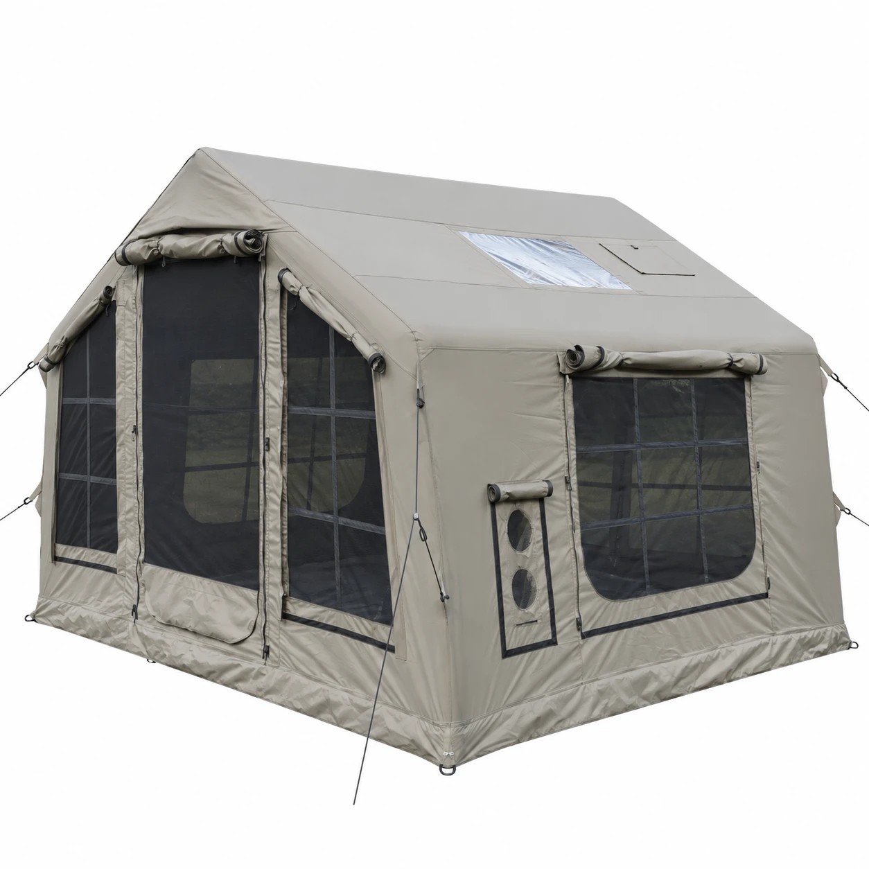 1 Weisshorn Inflatable Camping Tent Cabin Style with Skylight Mesh 300x265cm - Grey, 1 of 8