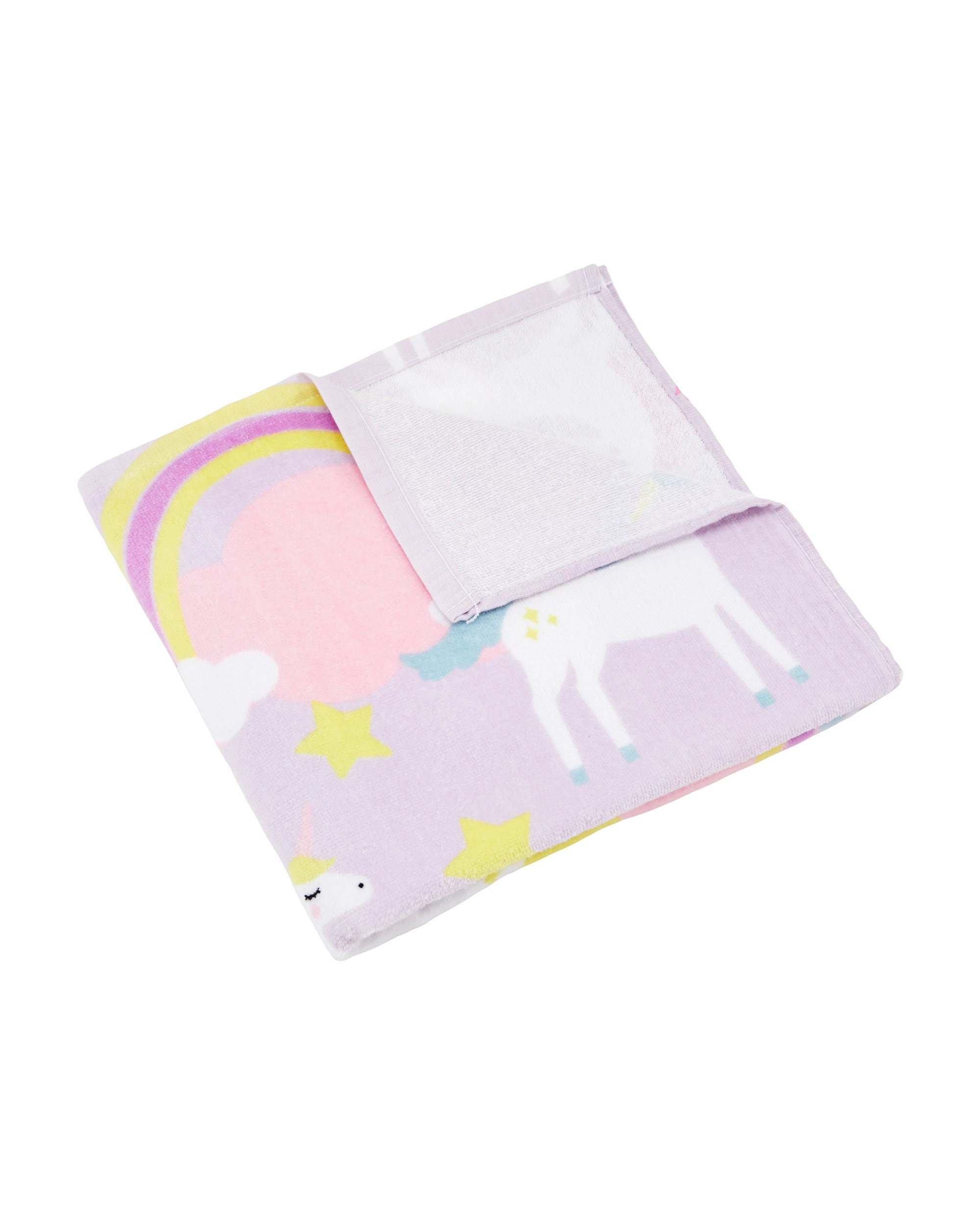 3 Cotton Velour Kids Beach Towel - Unicorn, 3 of 6