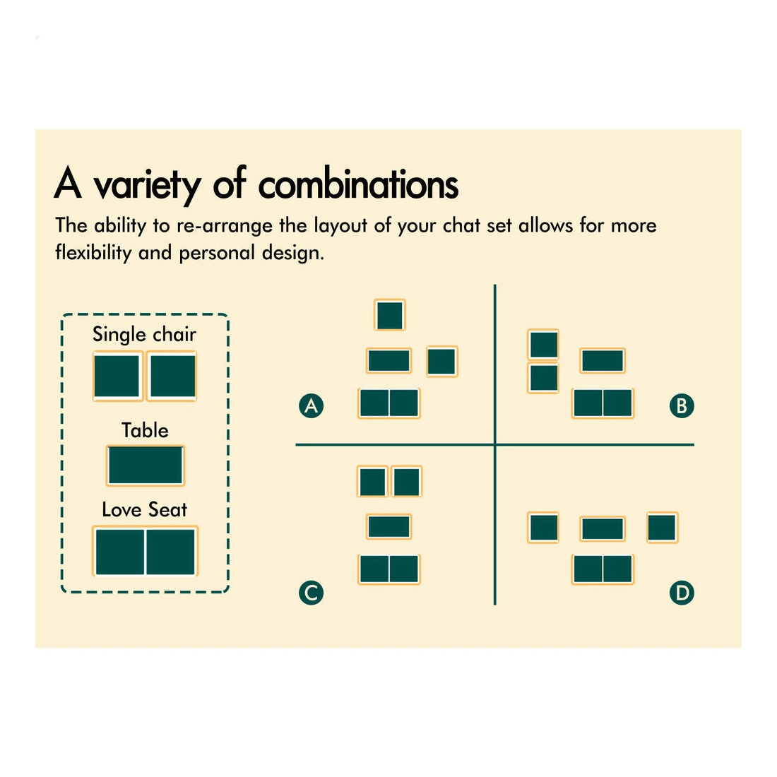 10 Alfordson Outdoor Furniture 4PCS Garden Patio Chairs Table Set Wicker - Mixed Grey, 10 of 10