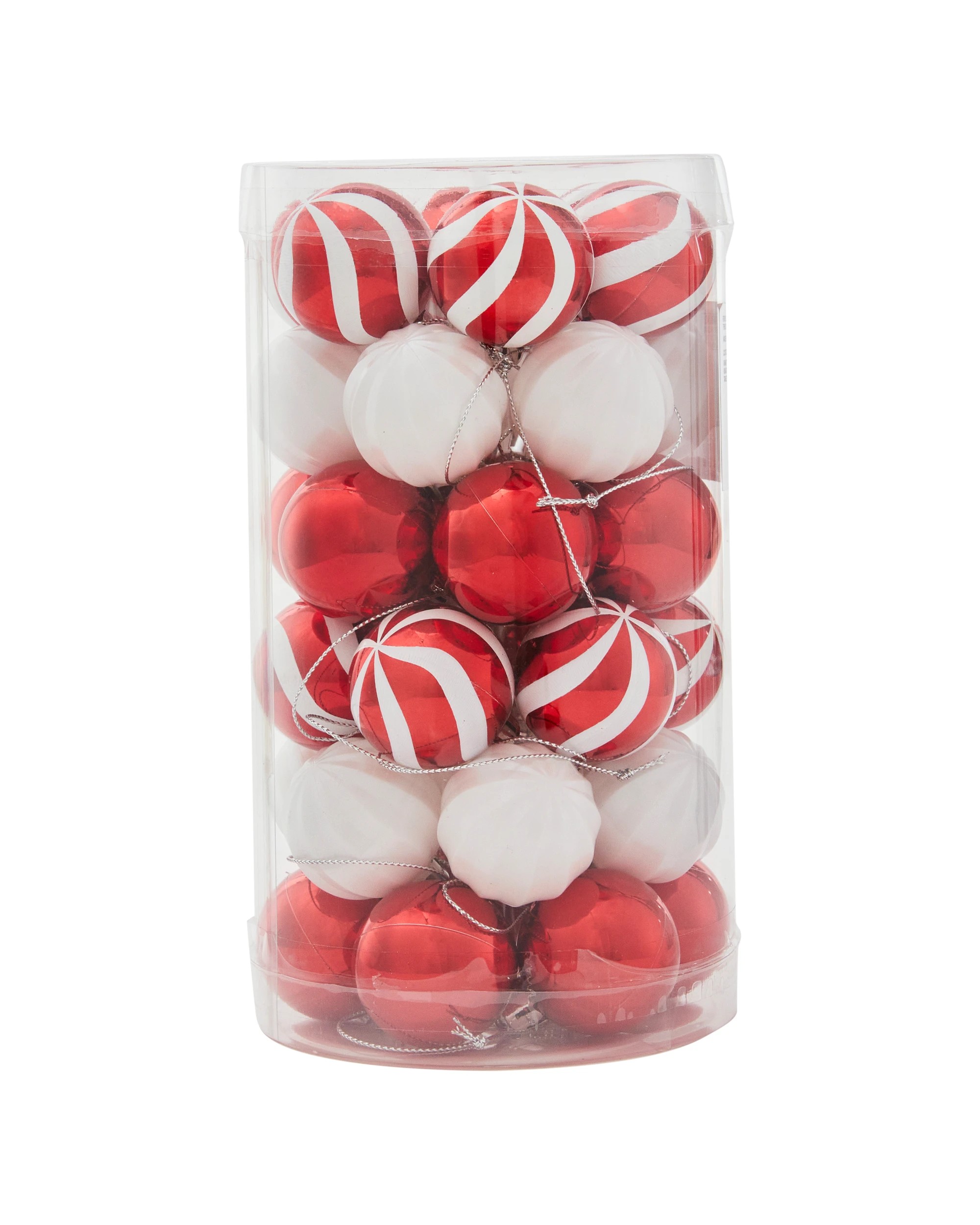 1 36 Pack 4cm Candy Cane Baubles, 1 of 7