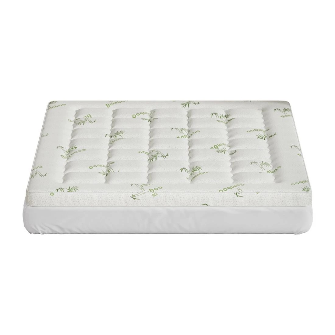 4 Giselle Bedding Mattress Topper Pillowtop Bamboo 7.5cm Queen - White, 4 of 5
