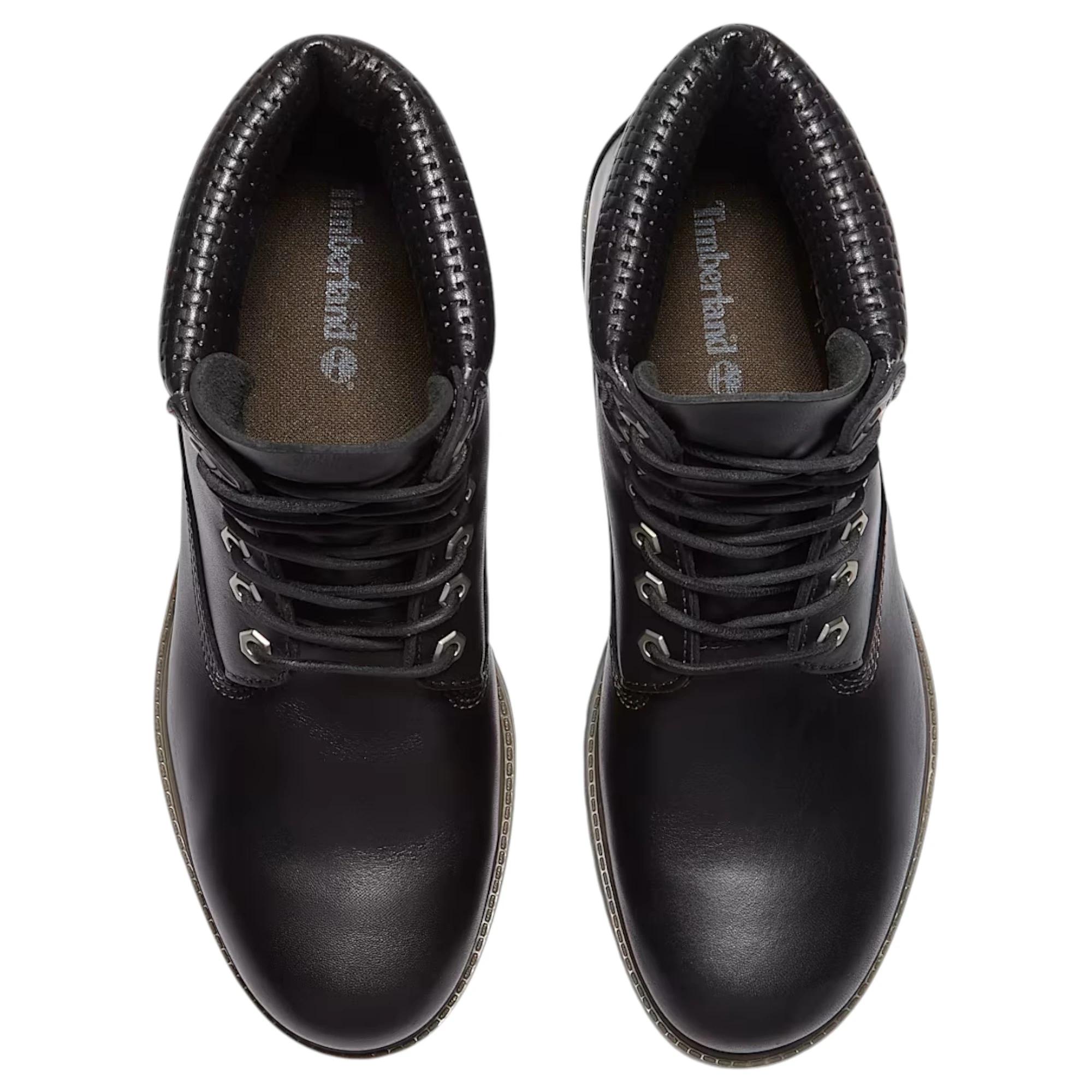 5 Timberland Mens 6-Inch Premium Waterproof Leather Wide Boot BLACK GRAIN, 5 of 7