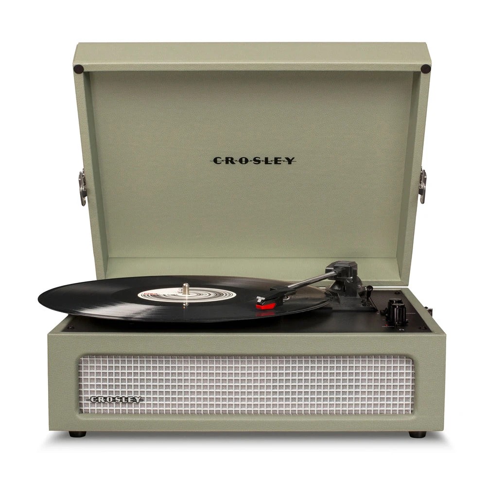 1 Crosley Voyager Sage - Bluetooth Portable Turntable - Green, 1 of 6