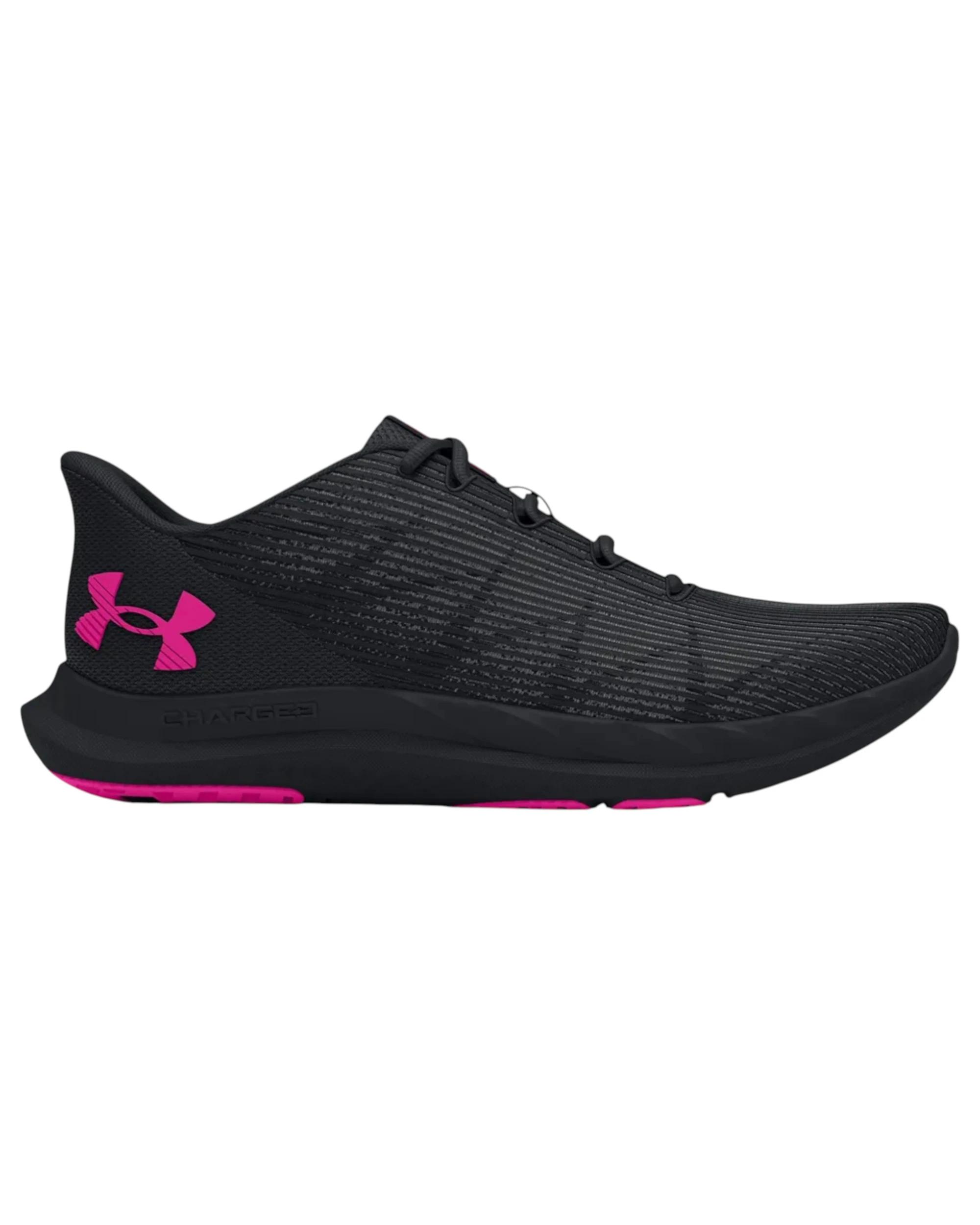 1 Under Armour Womens Charged Speed Swift Black/Pink Athletic Shoes BLACK/PINK, 1 of 5