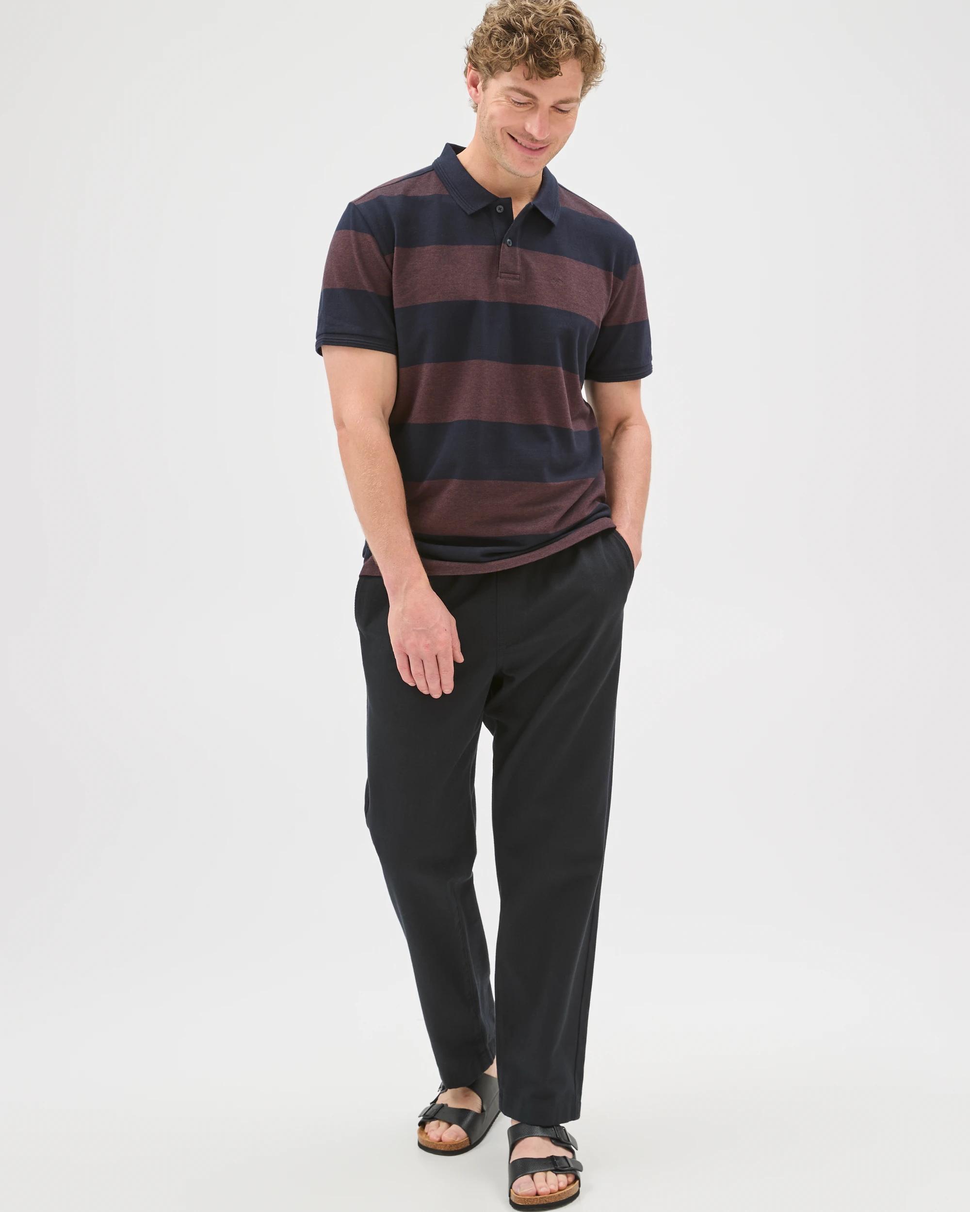 6 Target Australian Cotton Stripe Polo Top BROWN STONE, 6 of 9