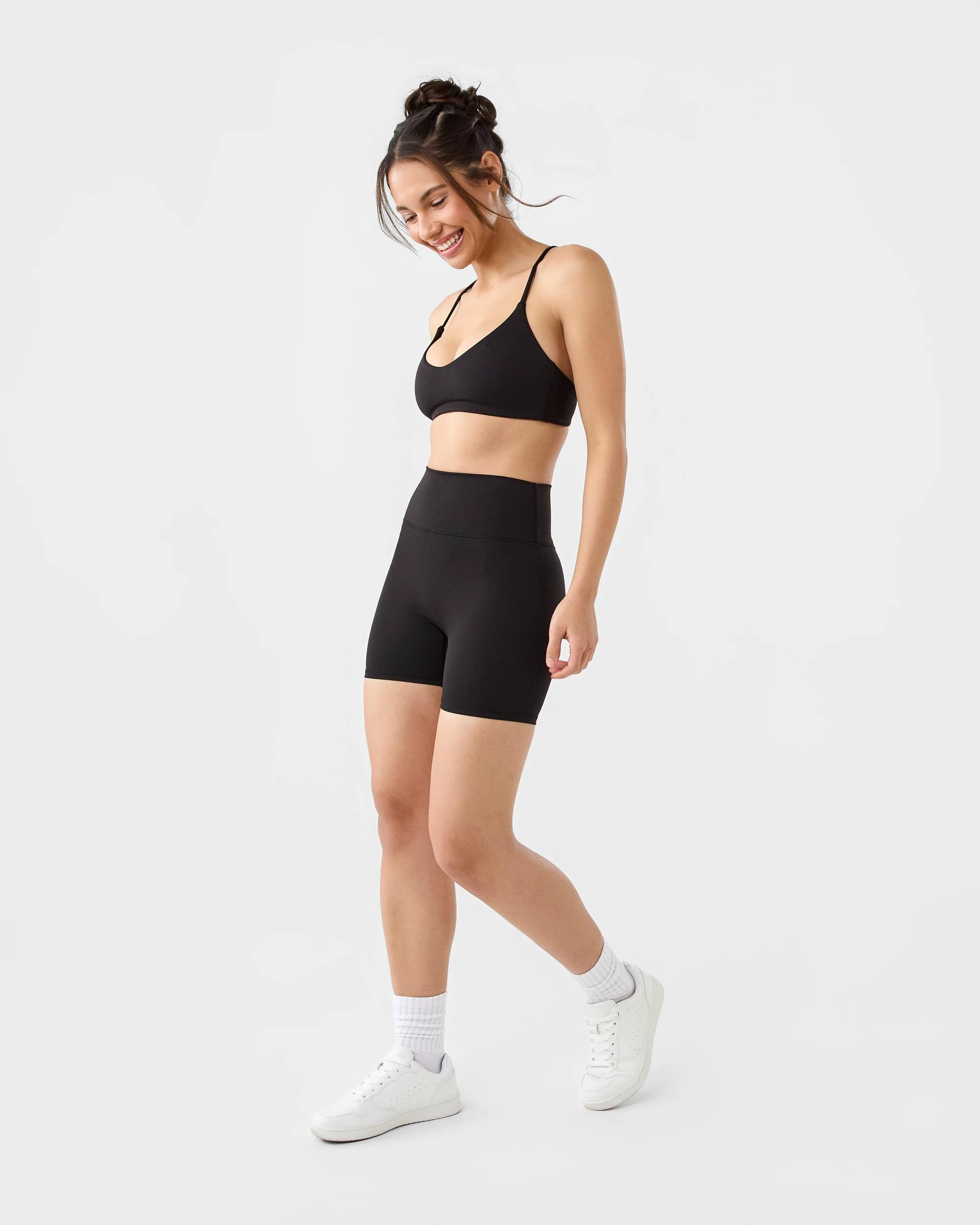 3 Active Womens Cloudform Scrunch Bike Shorts Black, 3 of 6