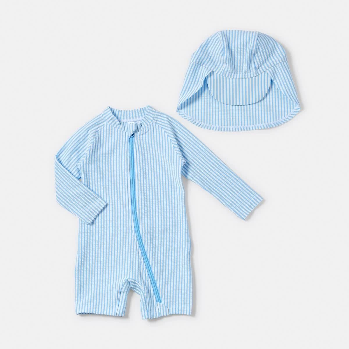 1 Rashie Suit Set BLUE STRIPES, 1 of 5