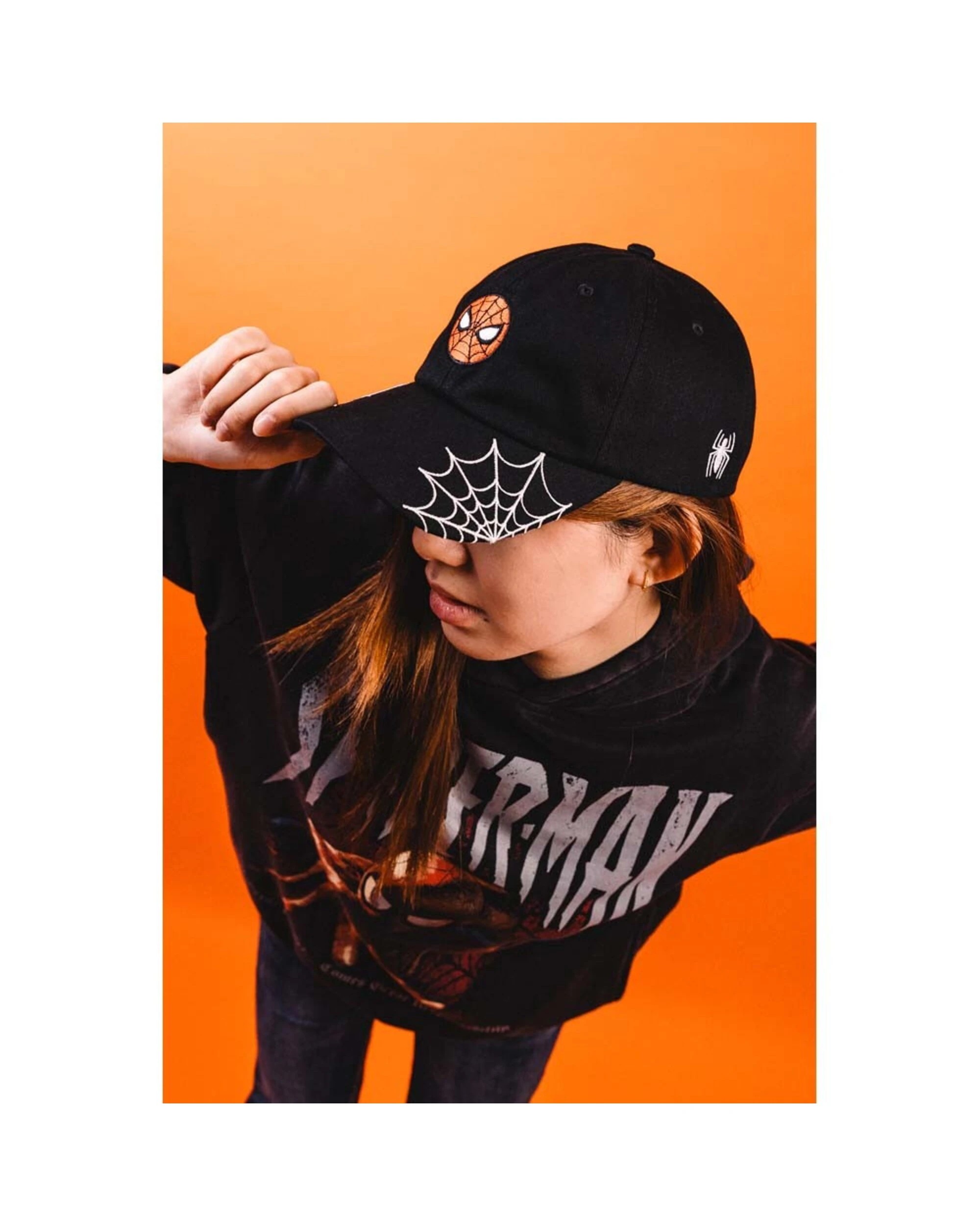4 Marvel - Spider-Man - Spider Web Dad Cap By Flexfit Yupoong - Black, 4 of 4