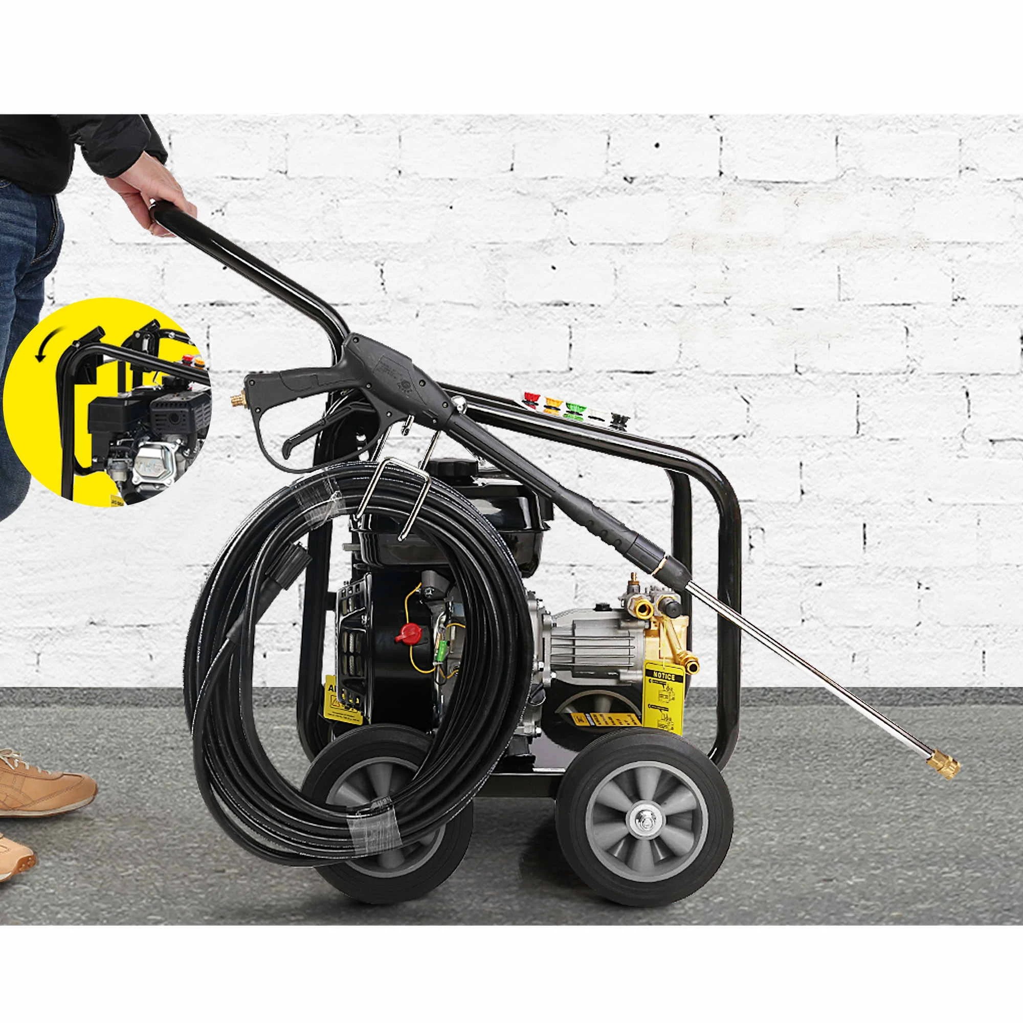 3 Giantz Petrol High Pressure Cleaner Washer 20M Hose - Black, 3 of 7