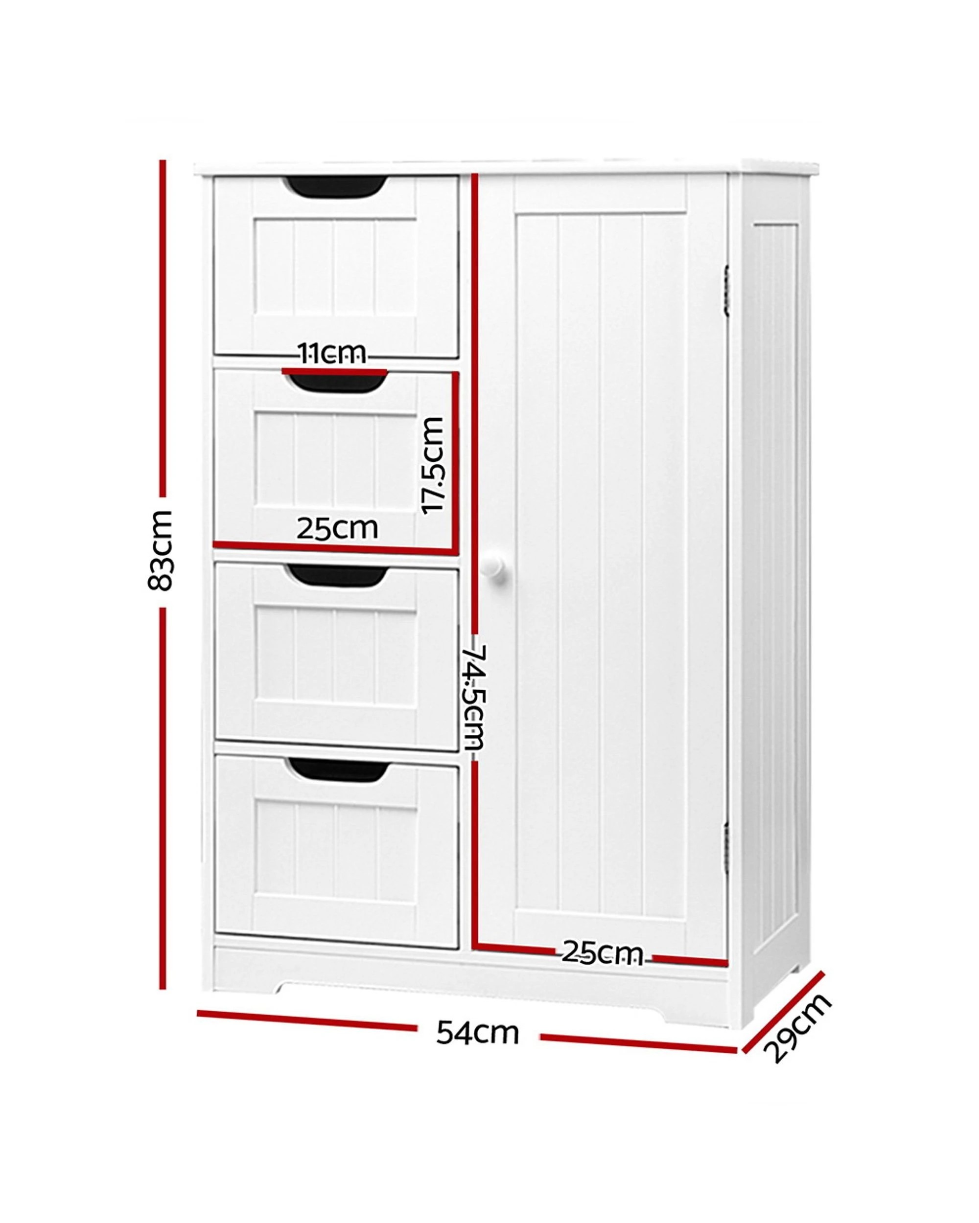 2 Artiss Bathroom Cabinet Storage Drawers
 - White, 2 of 3